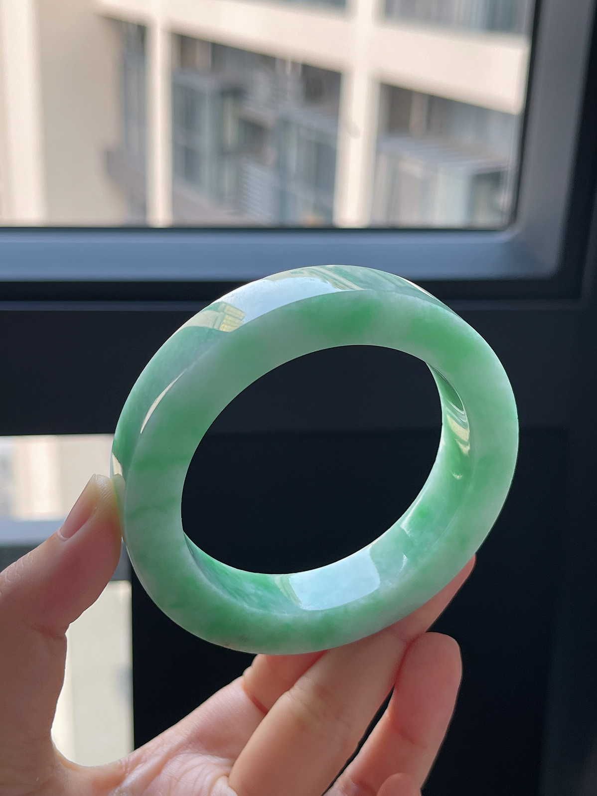 翡翠镯饼，⭕️正圈最大做58，最小做55