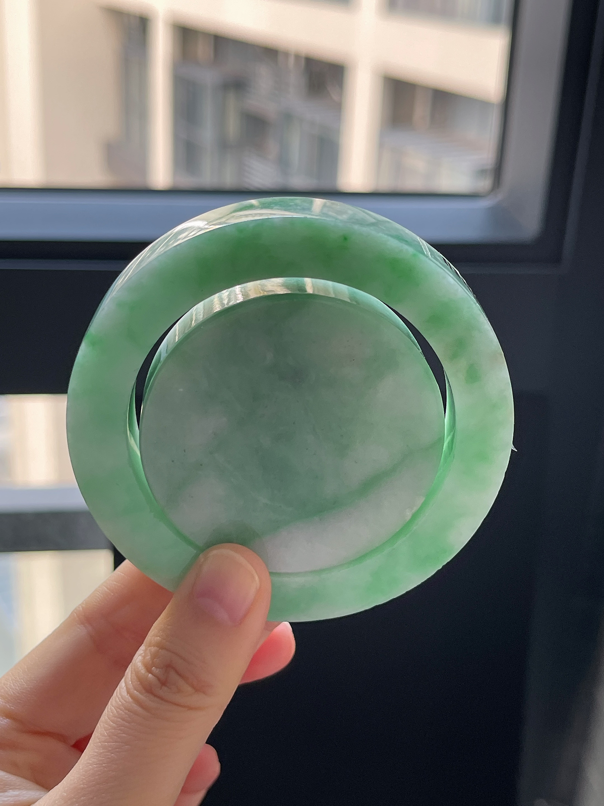 翡翠镯饼，⭕️正圈最大做58，最小做55