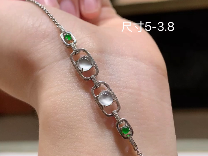 ️双彩蛋面手链，尺寸，5-3.8