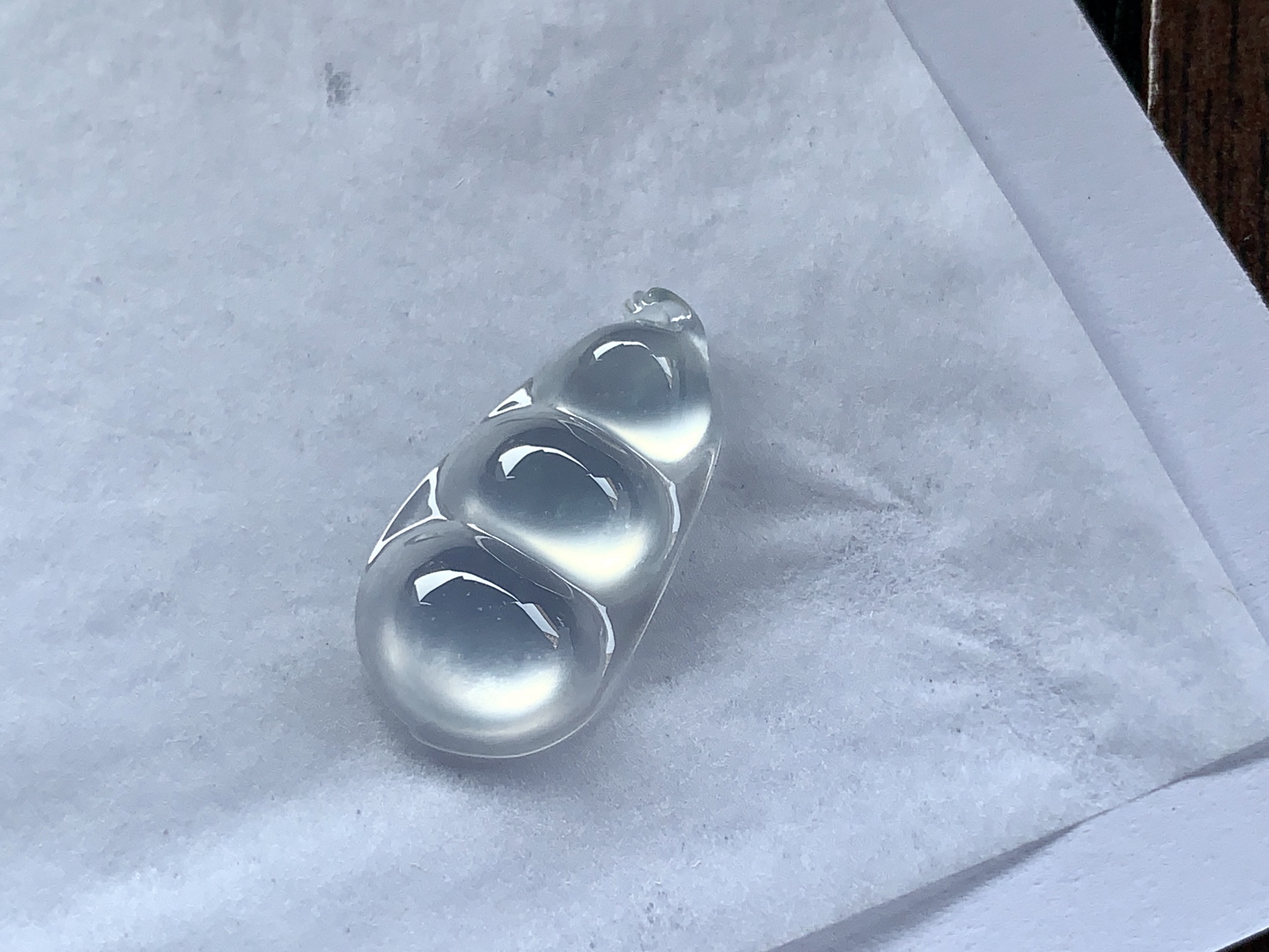 ️ 冰种福豆 尺寸：23.2×12.4×4.2 玉润福泽，静守流年