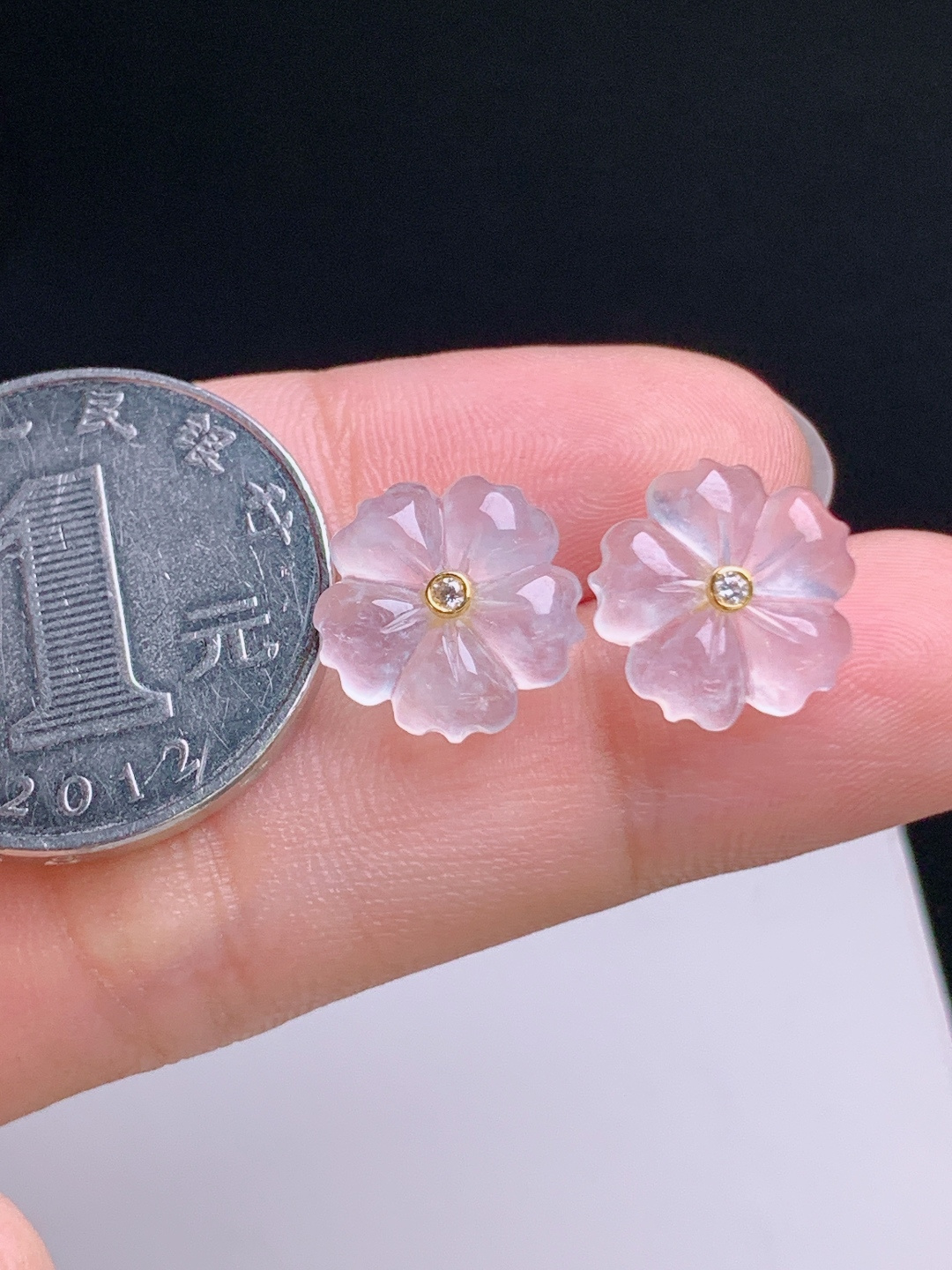 ️ 小花耳钉，冰透起光，精致灵动，花开喜乐 裸石12.5-3.2 530917