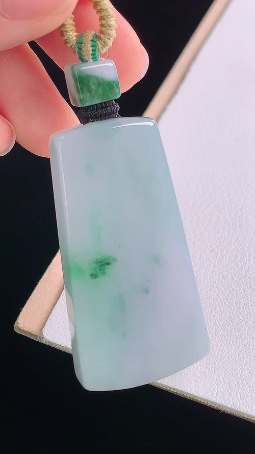 ️冰飘花无事牌，无裂，尺寸:43.7-22.5-8.1mm 15