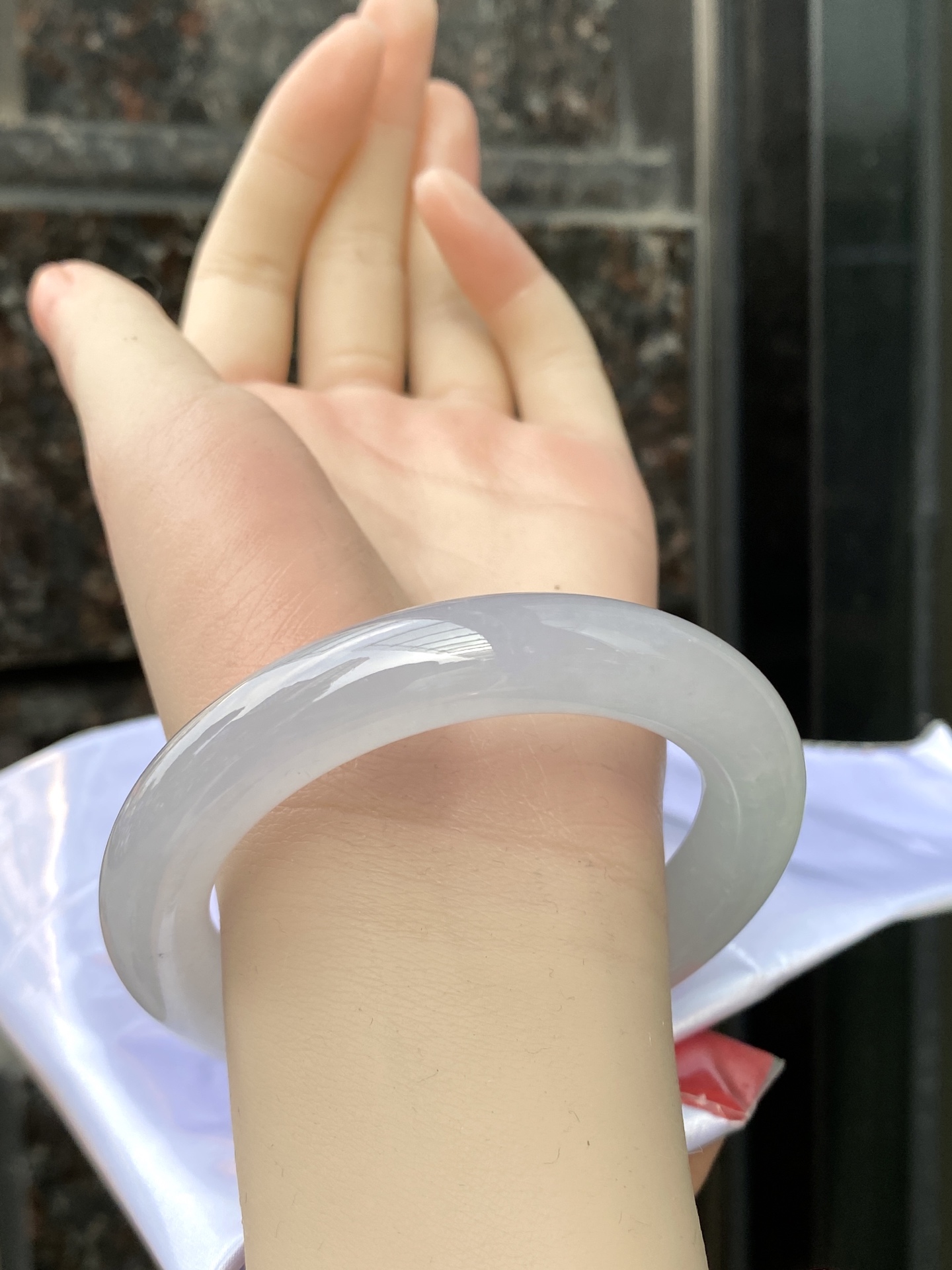 冰种圆条手镯 尺寸：55.6-11.7-11.3 0CSL260920