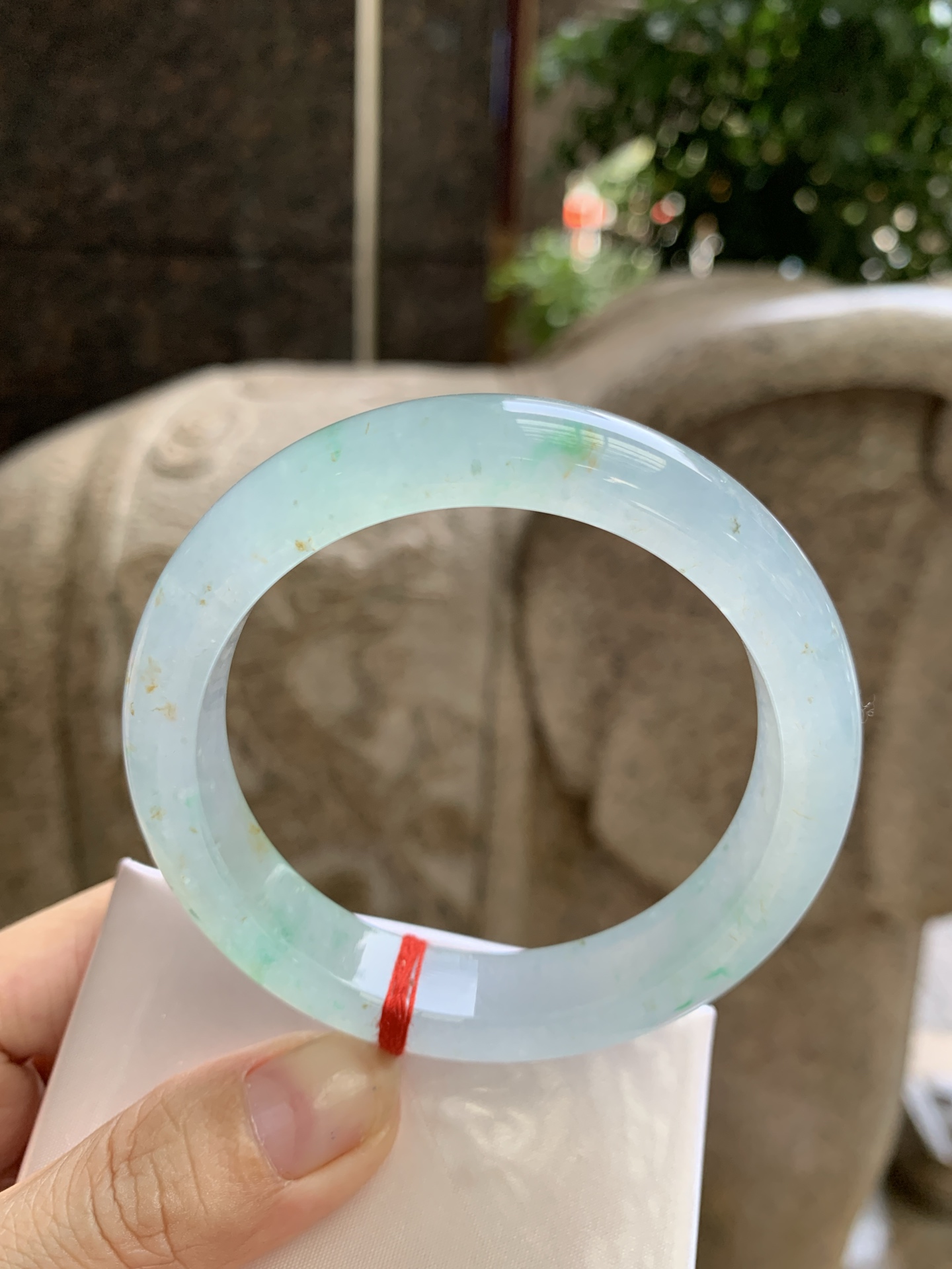 金丝绿洒金正圈 58.2-8-11.5 0921-N1645-2 无裂