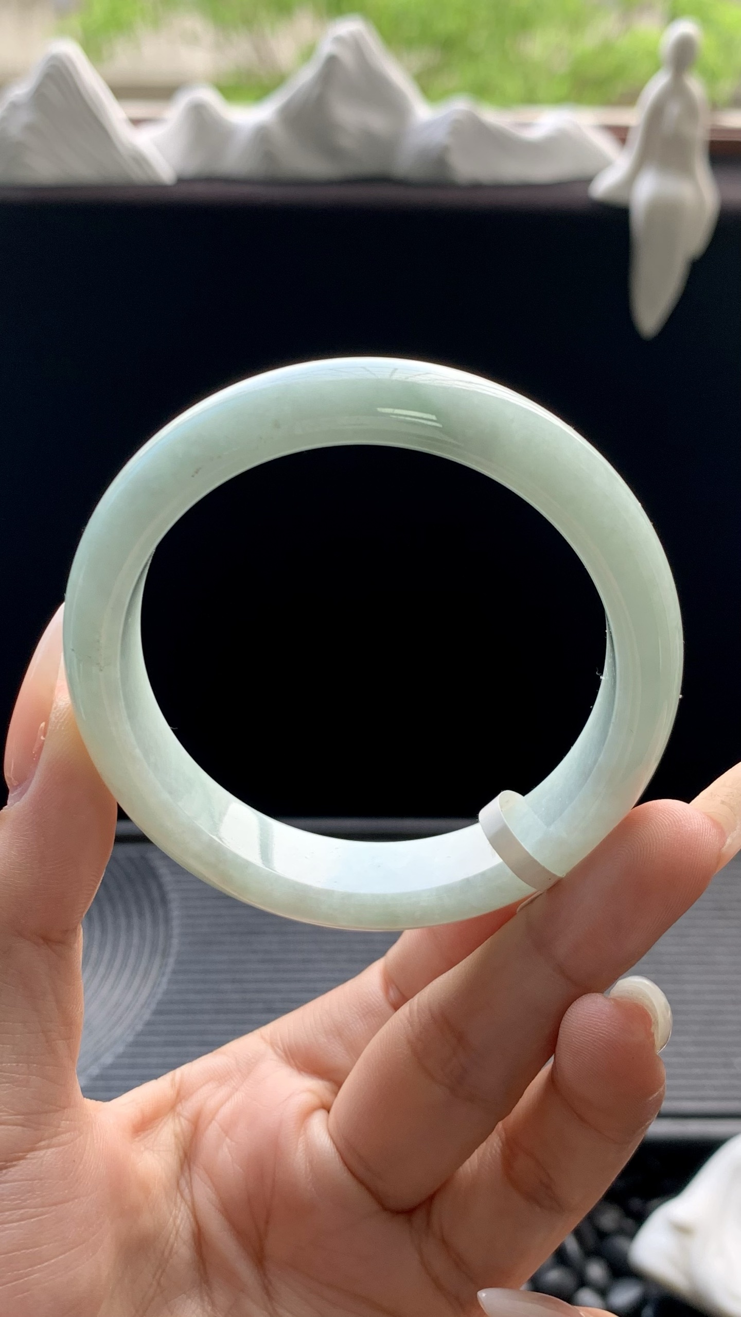 晴底正圈手镯成品 HYY-1504 尺寸：54-13-8