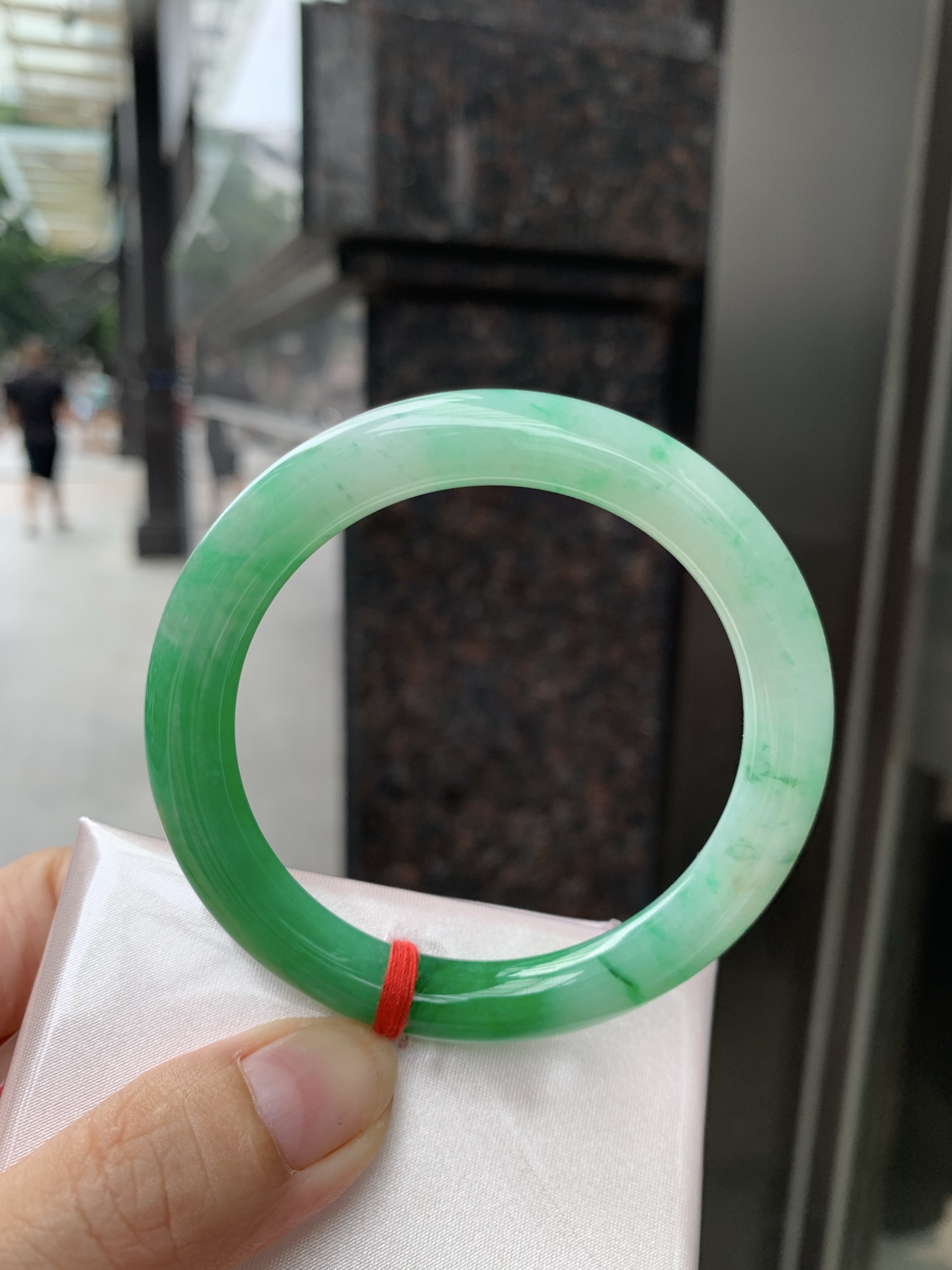 白底青阳绿圆条 54.6-8-7.6 0921-H327-71 打灯细纹