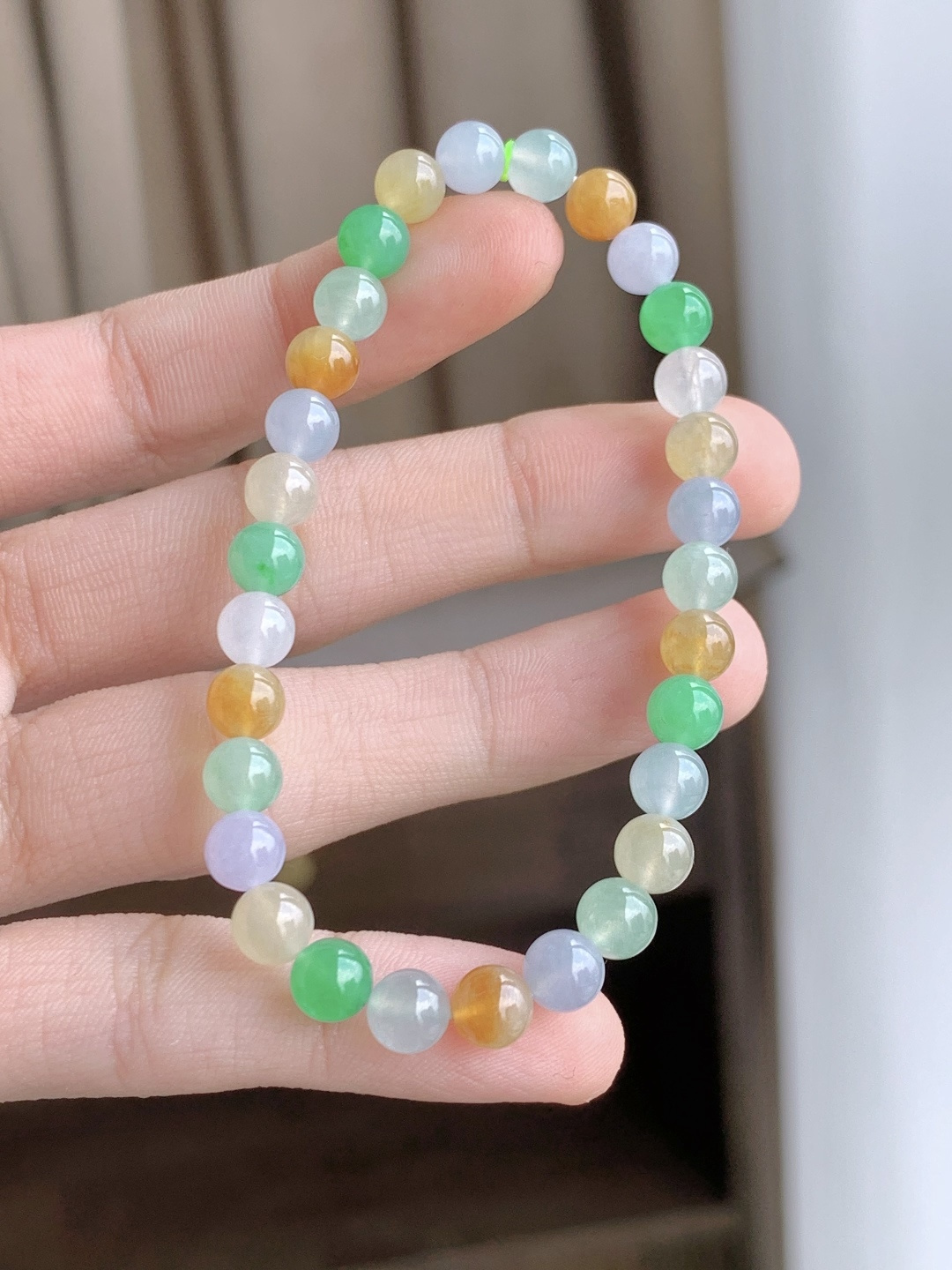 【珠子】冰多宝手串圆珠子手串 【说明】缅甸 性比高 【尺寸】5.9mm 【重量】11.5克