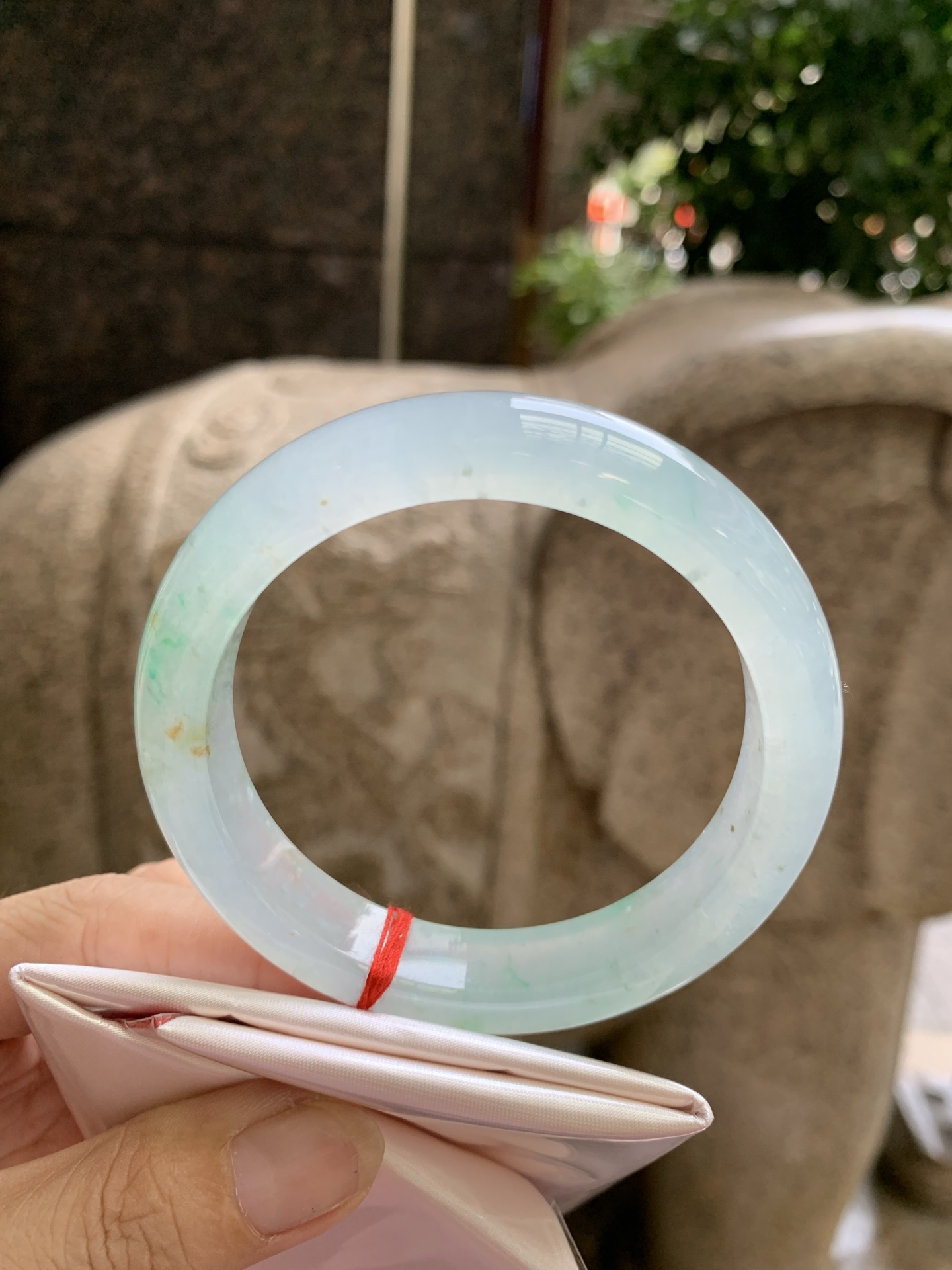 金丝绿洒金正圈 58.2-8-11.5 0921-N1645-2 无裂
