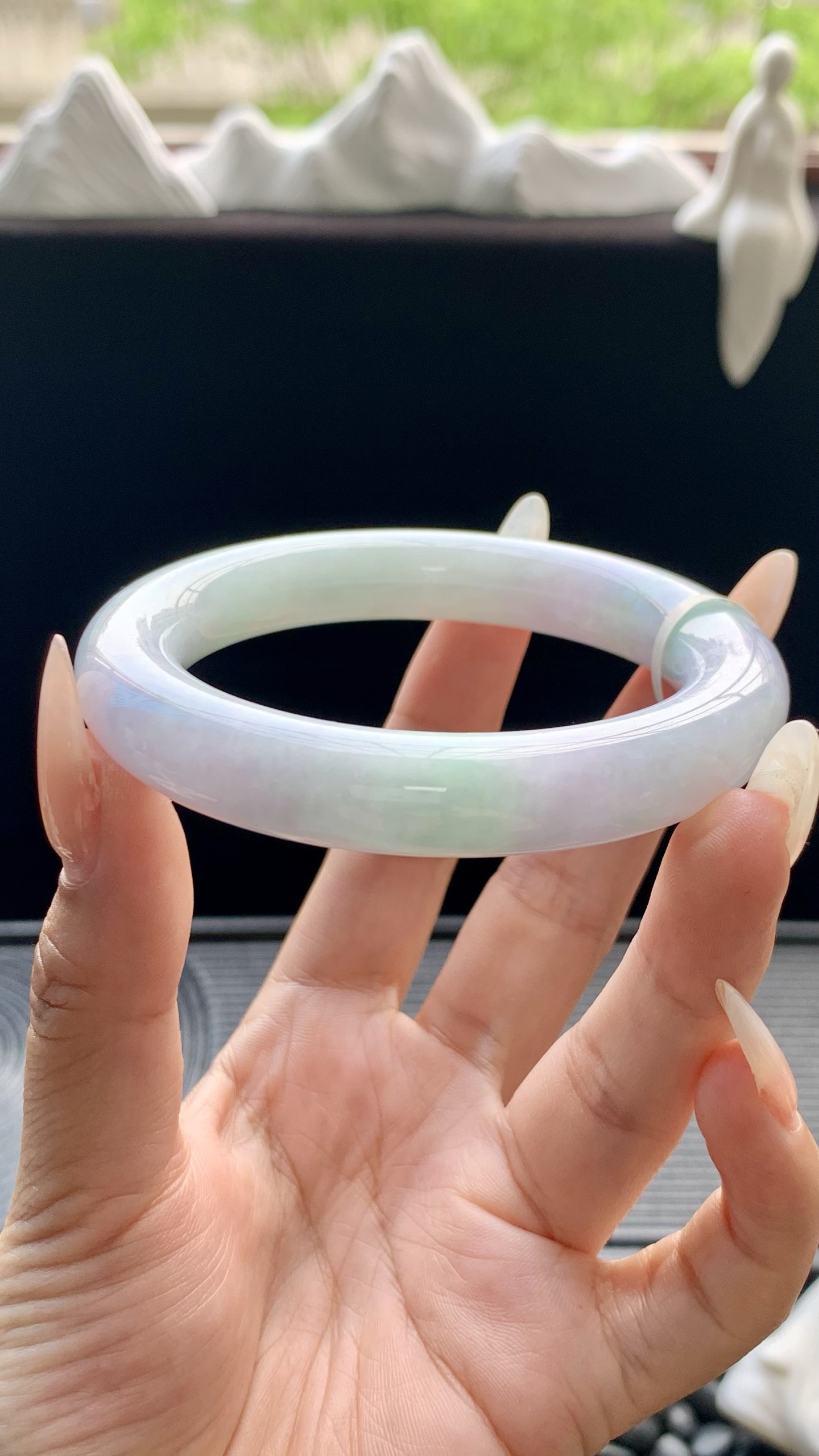 淡春彩圆条手镯成品 HYY-7397 尺寸：55-11.5-11.5