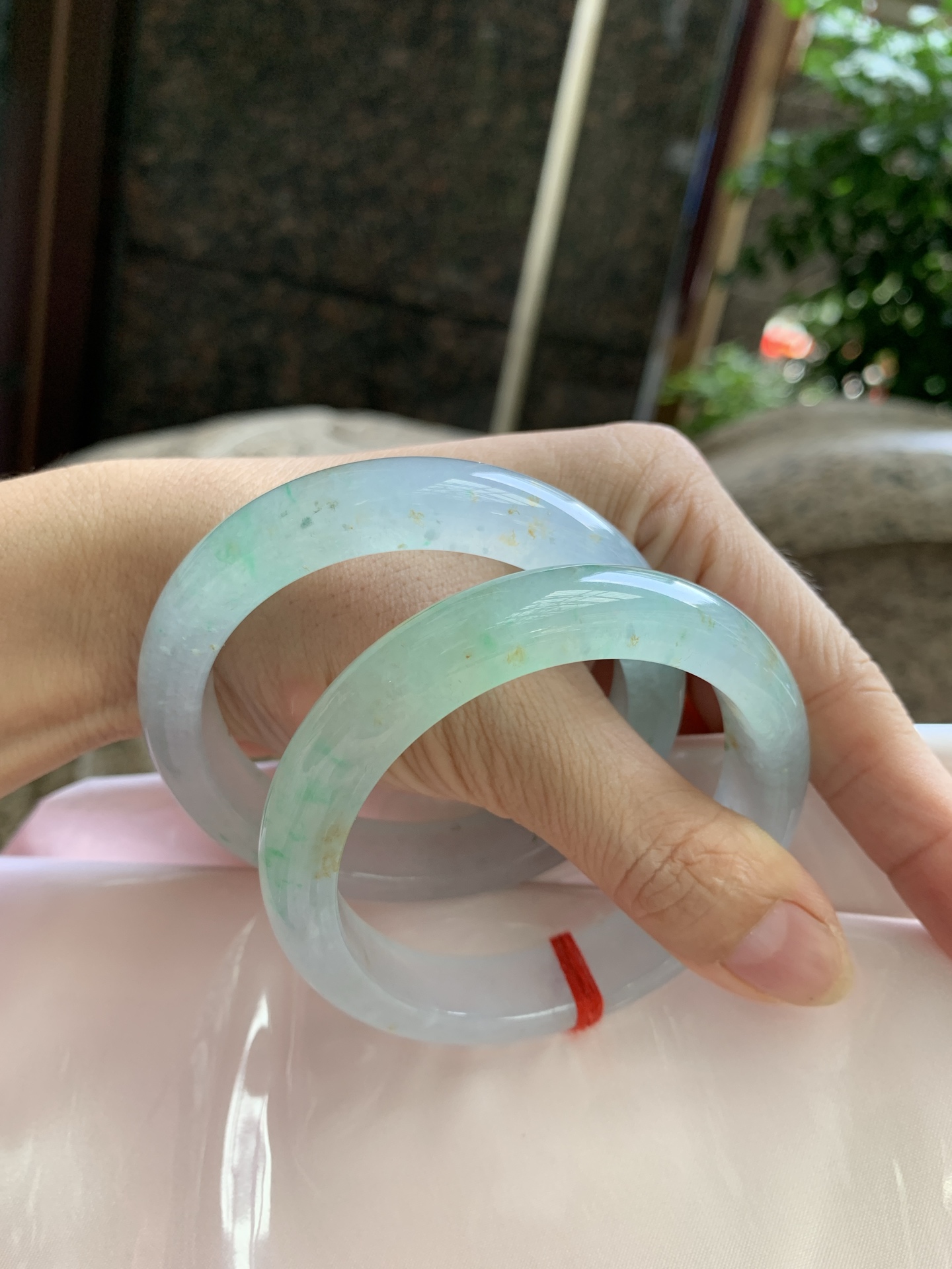 金丝绿洒金正圈 58.2-8-11.5 0921-N1645-2 无裂
