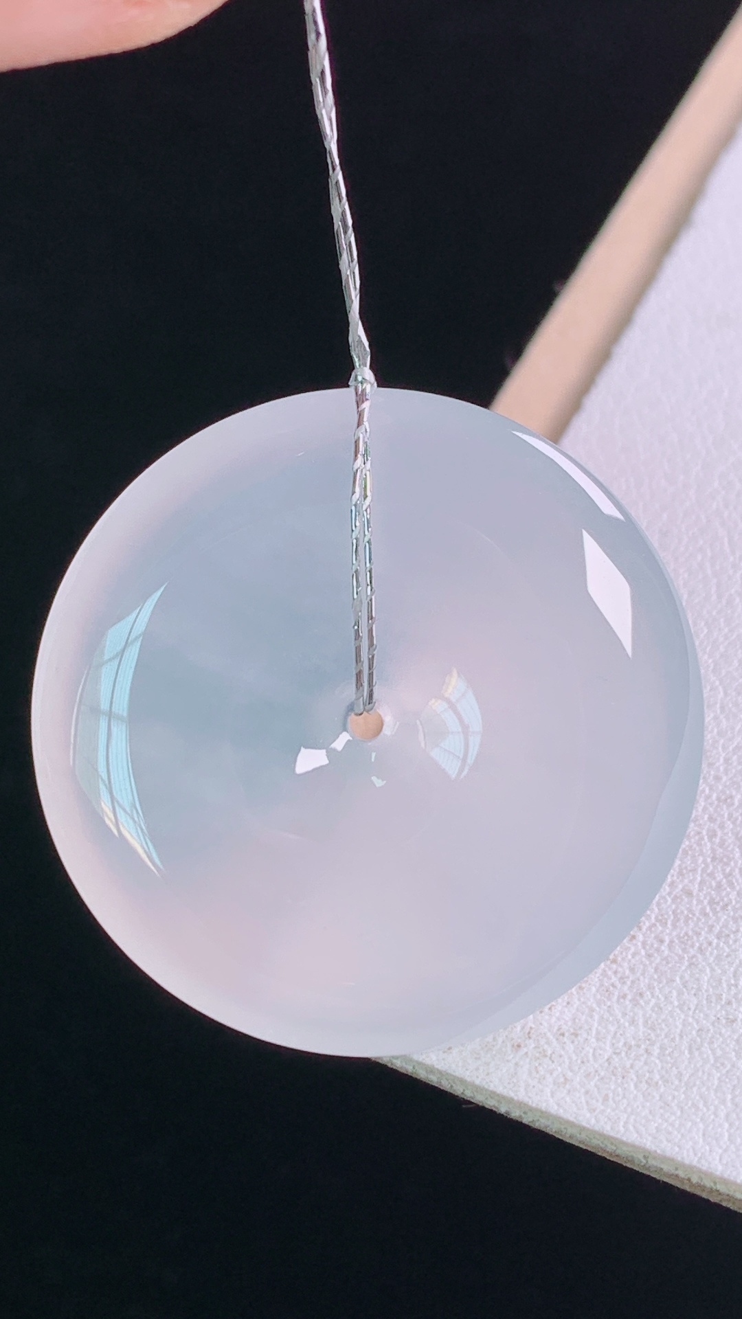 ️高品质 冰种平安扣 种水，冰透起光，无裂 尺寸:31.3-5.6mm 17