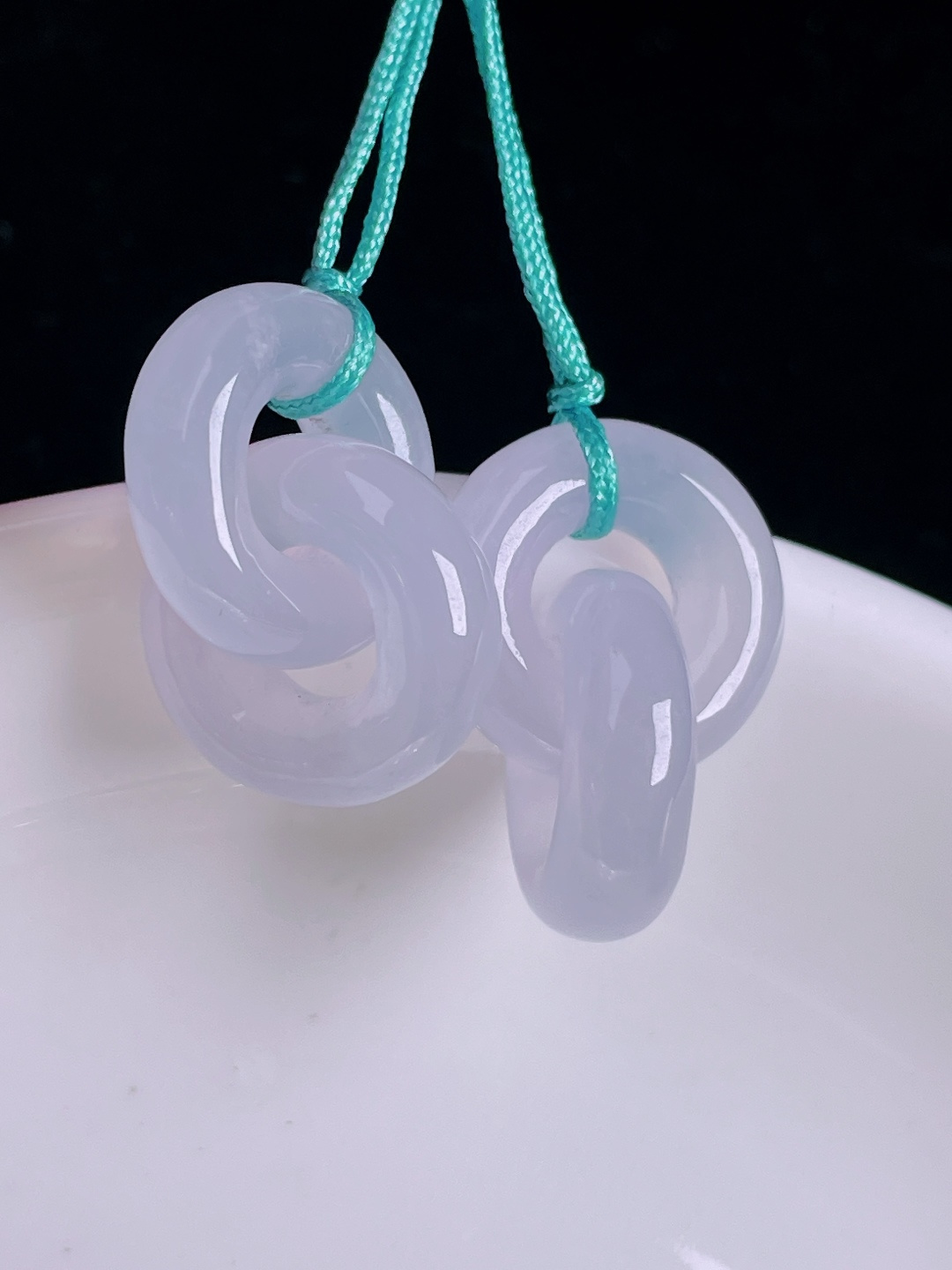️环环相扣耳坠，老种起光，细底通透，尺寸：18.5/14.4/5mm0921