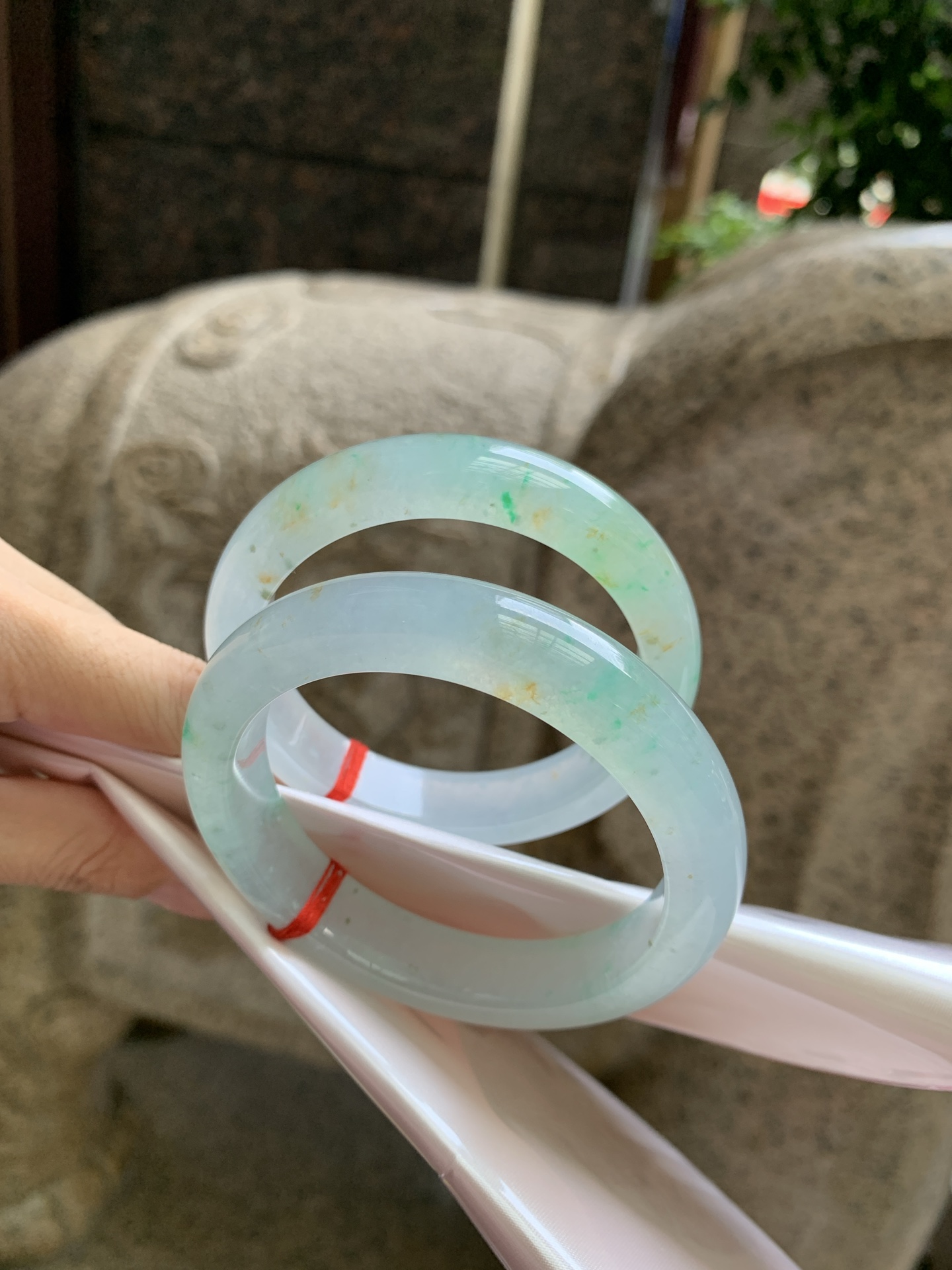 金丝绿洒金正圈 58.2-8-11.5 0921-N1645-2 无裂