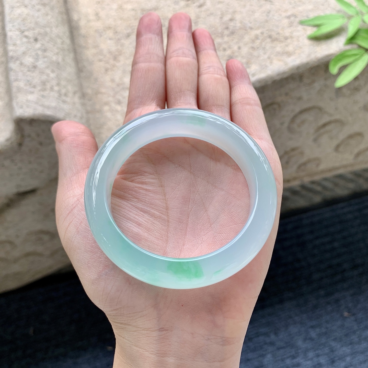 正圈52 53 圈口52.3/12.9/8.6 编码HP092214 冰飘绿，清透，水润，种老，细腻