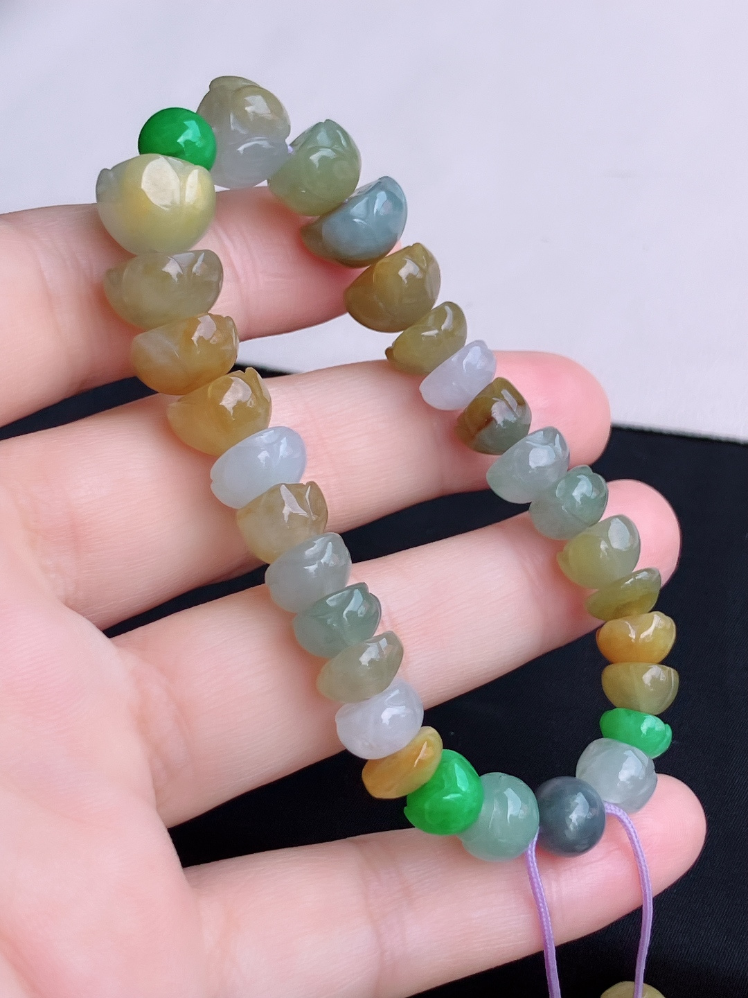 ️，三彩手串，晶莹剔透，尺寸5/自然光实拍