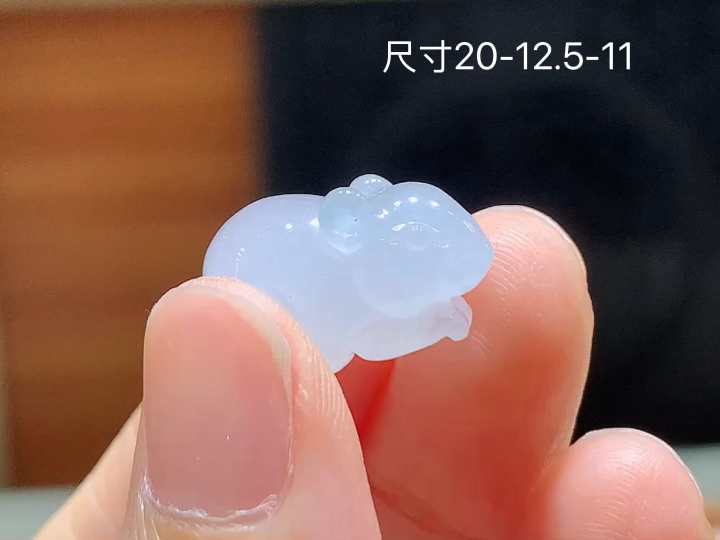 ️冰紫生肖鼠 无裂 尺寸，20-12.5-11