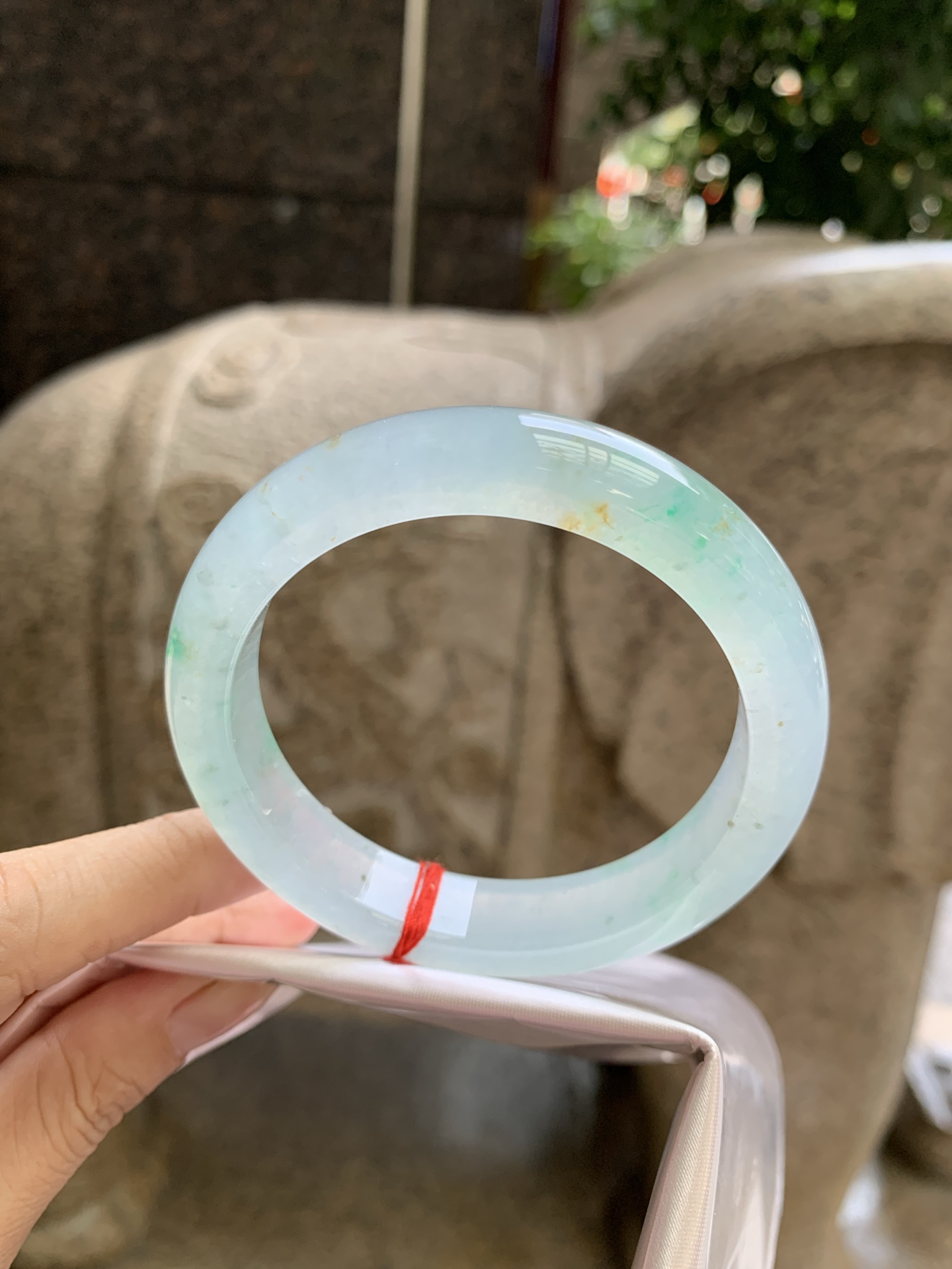 金丝绿洒金正圈 58.2-8-11.5 0921-N1645-2 无裂