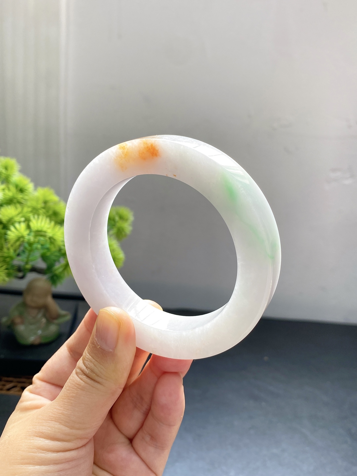 红加绿手镯胚 尺寸56-78-12 编号JF810-3