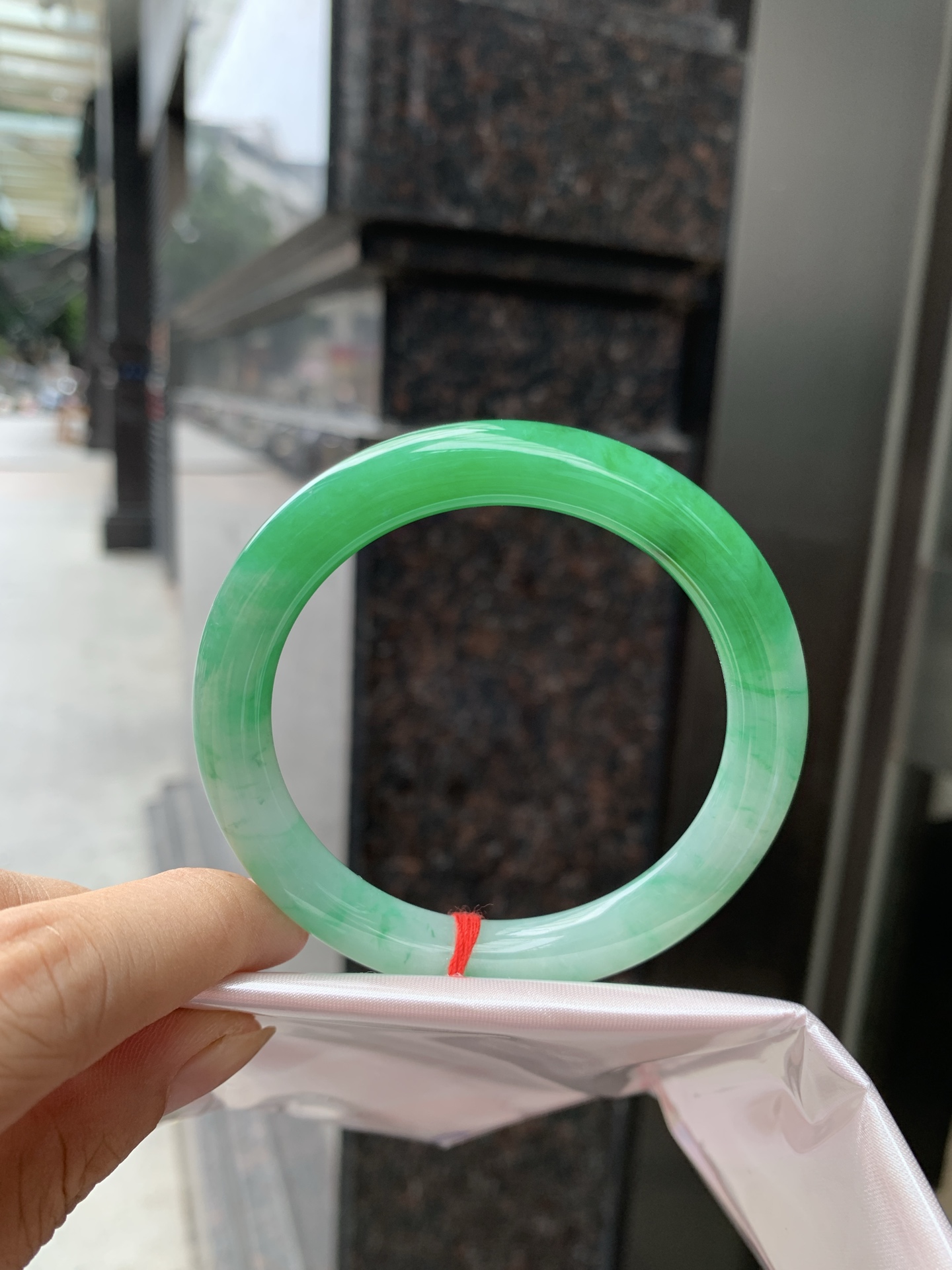 白底青阳绿圆条 54.6-8-7.6 0921-H327-71 打灯细纹