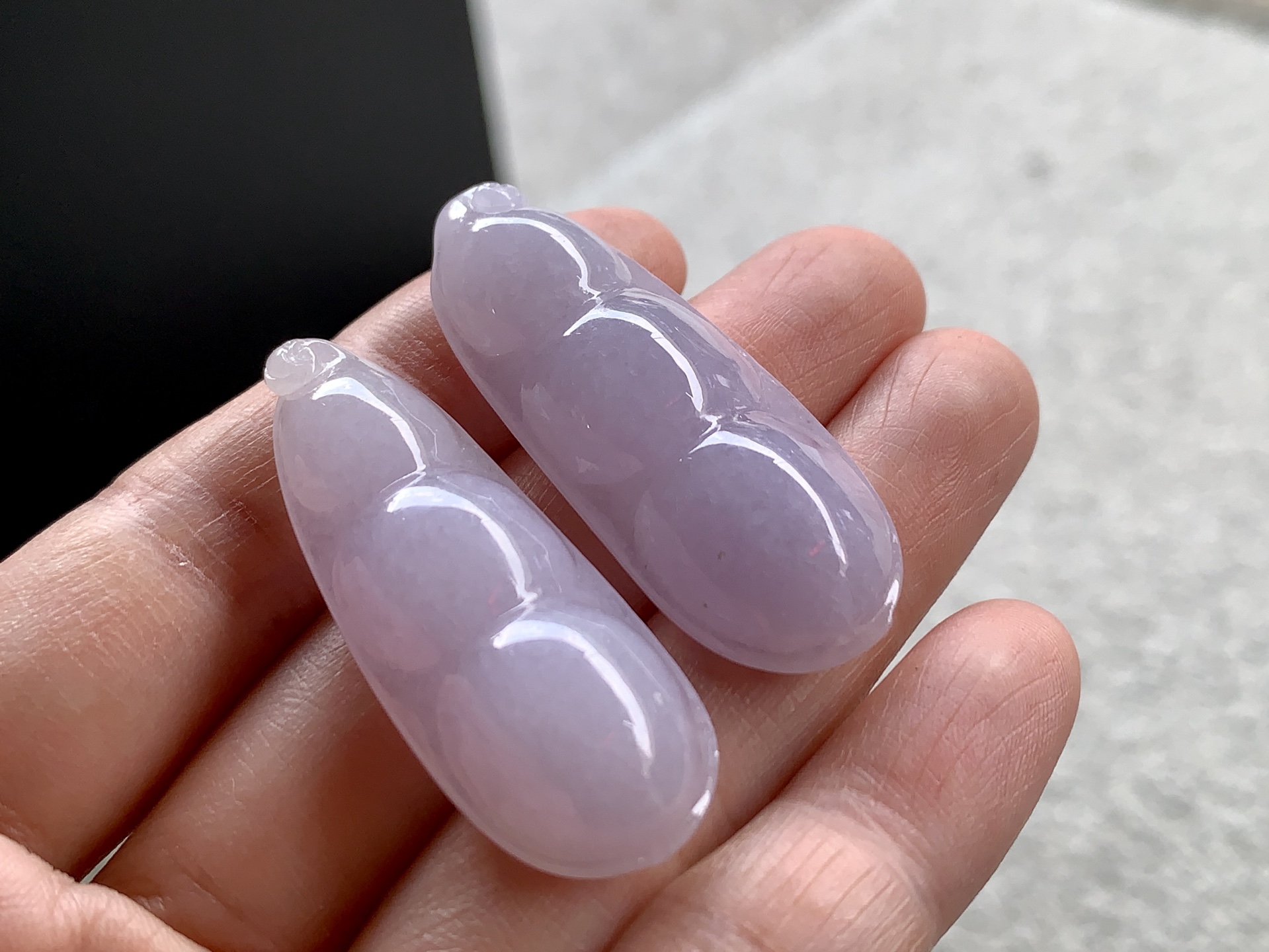 ️ 冰紫福豆一对 尺寸：42×15.8×9.5/12.6×17×8.3