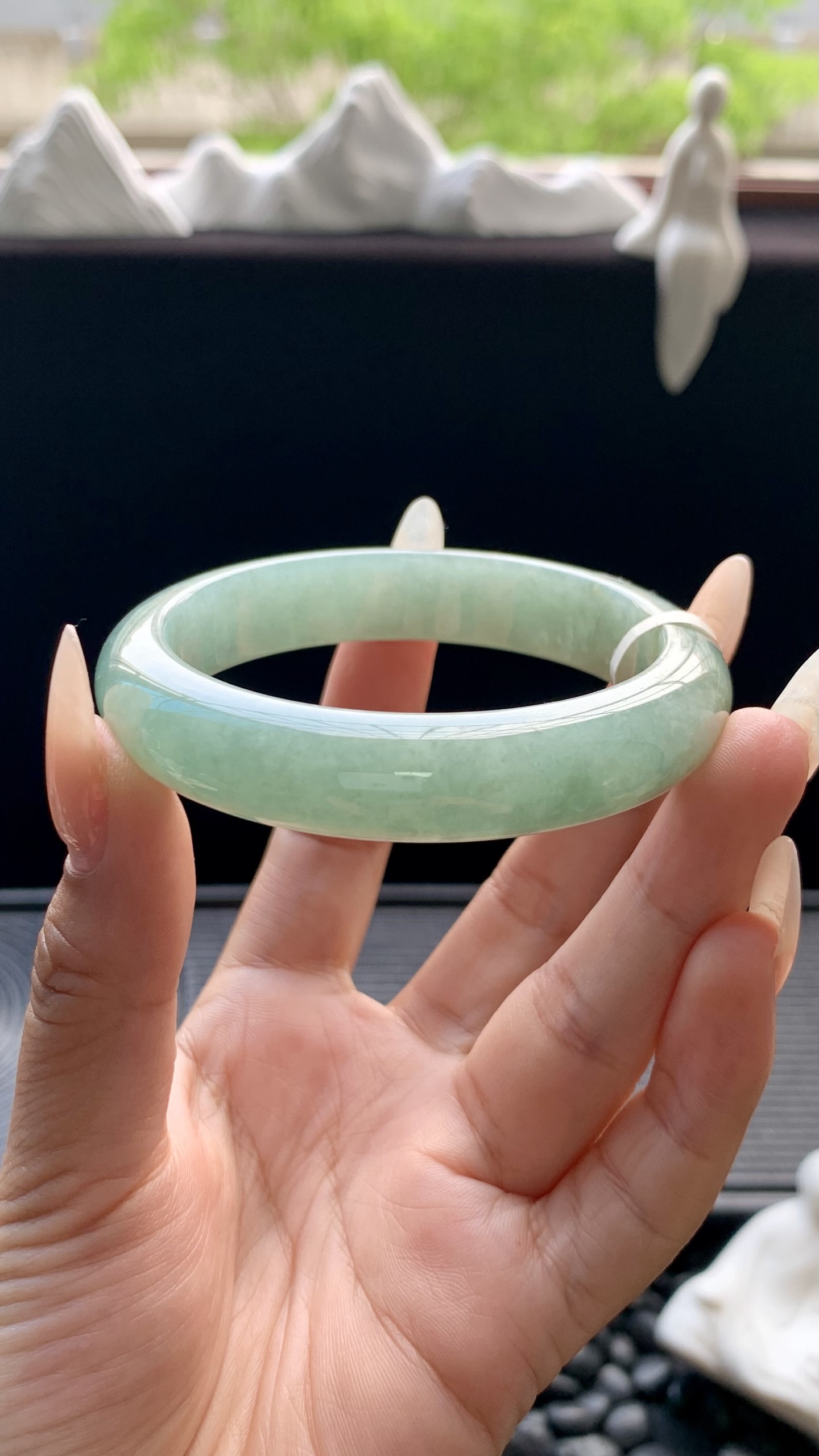 油青正圈手镯成品 HYY-317 尺寸：54-12-8