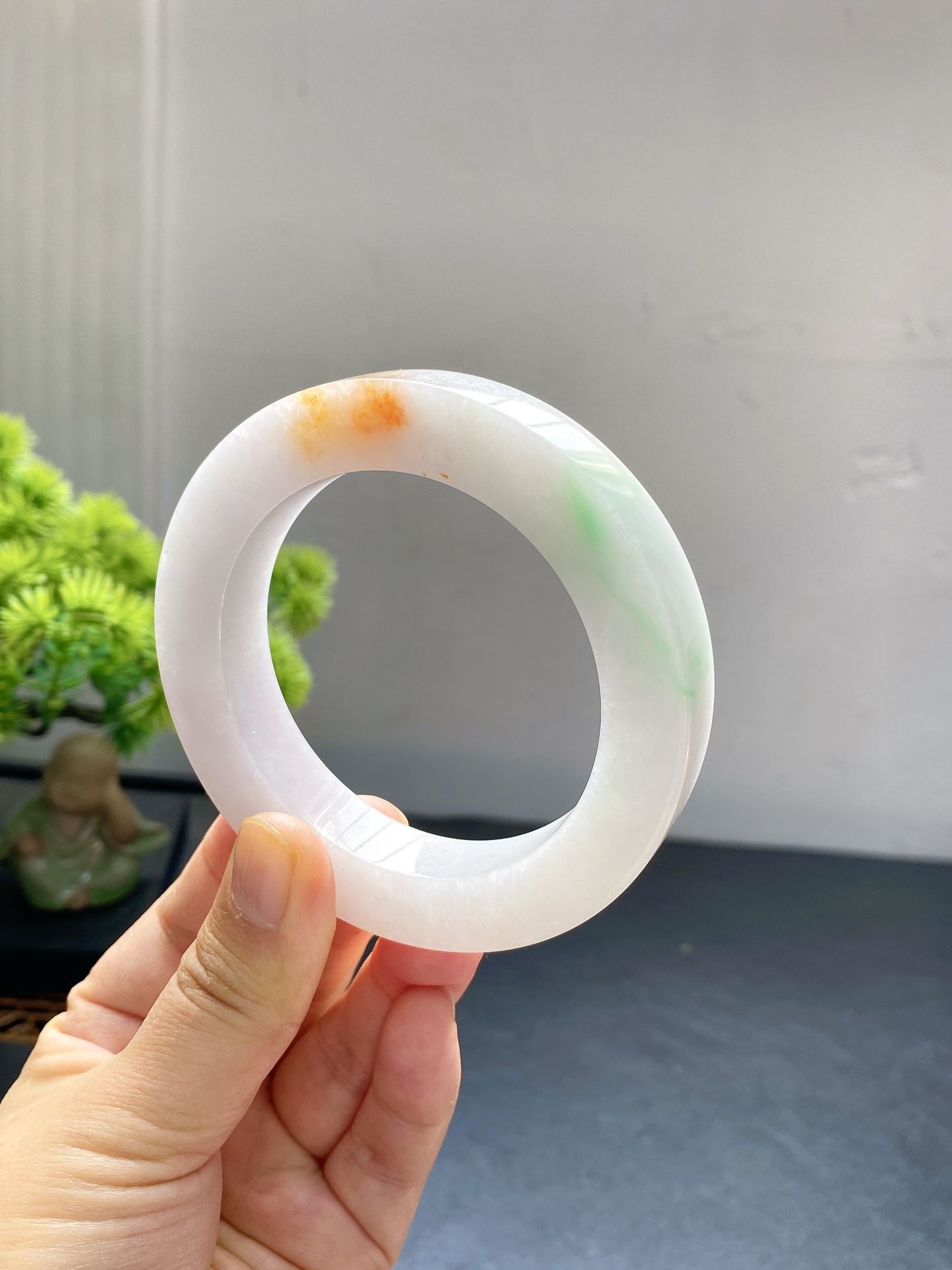 红加绿手镯胚 尺寸56-78-12 编号JF810-3