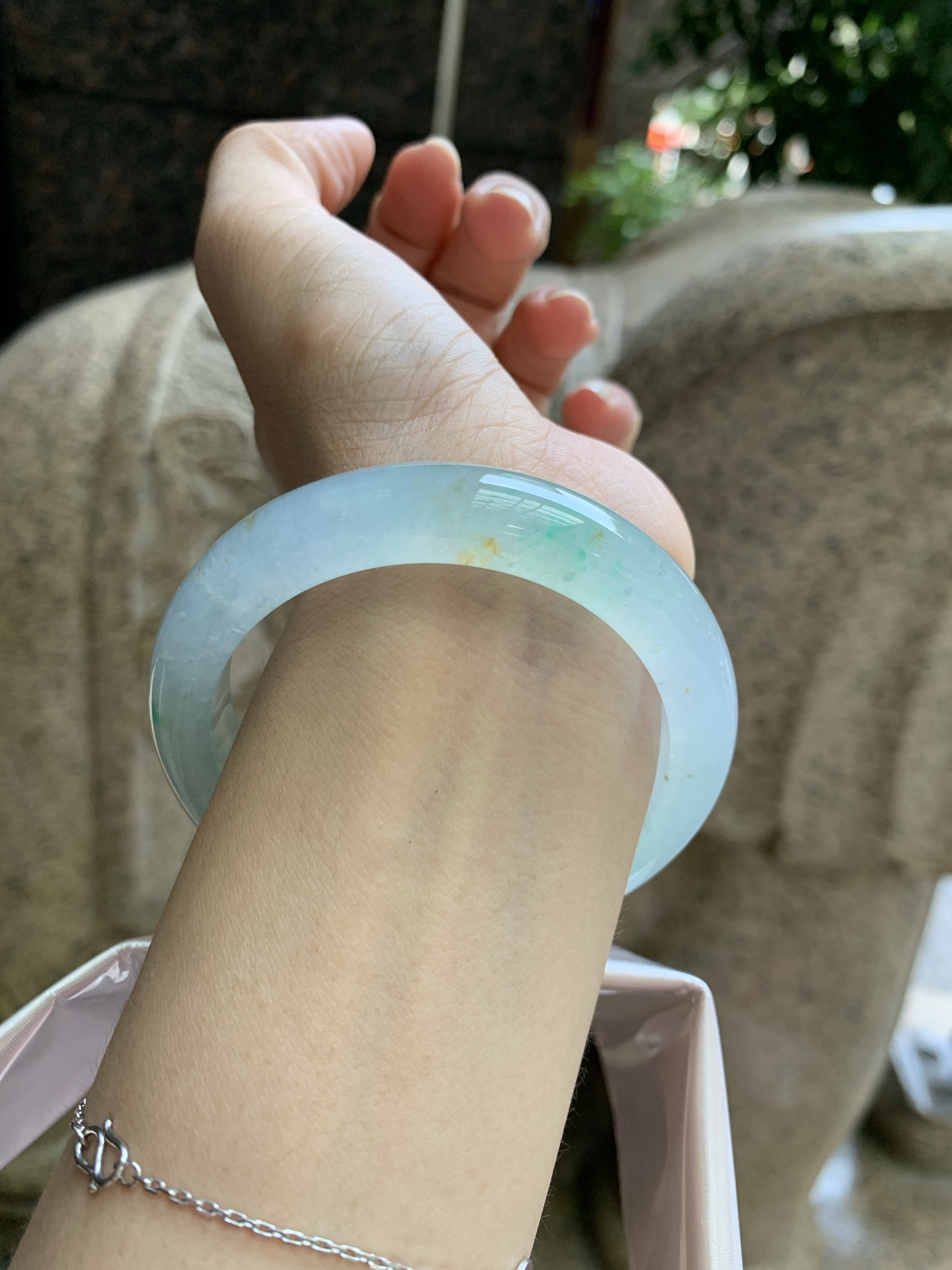 金丝绿洒金正圈 58.2-8-11.5 0921-N1645-2 无裂