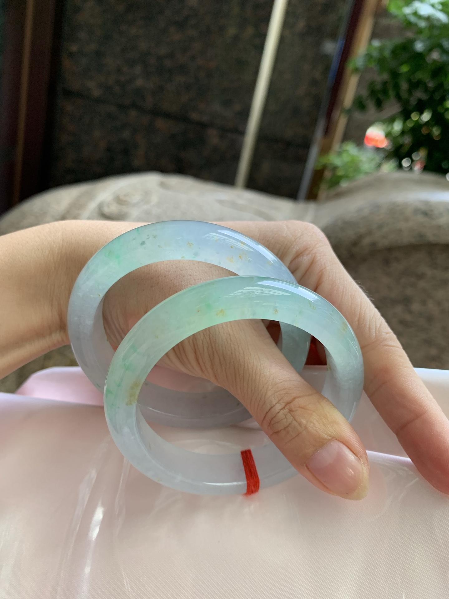 金丝绿洒金正圈 58.2-8-11.5 0921-N1645-2 无裂