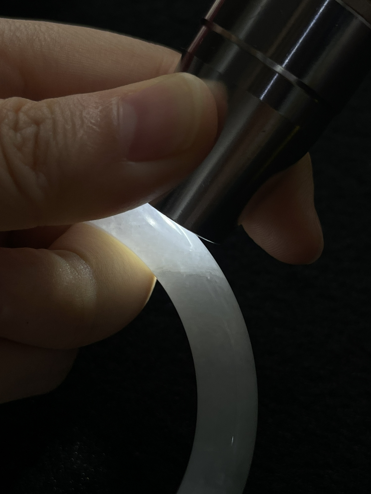圈口56，冰糯种飘花翡翠正圈手镯9.22