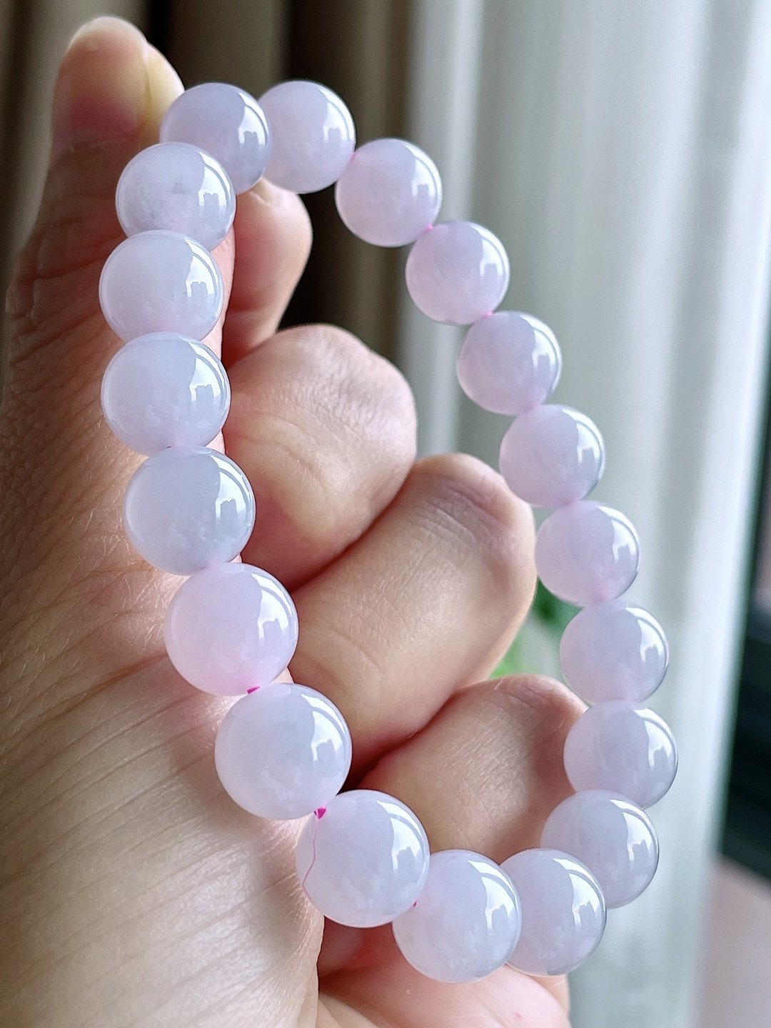 【珠子】冰手串圆珠珠子手串 【说明】缅甸 性比高 【尺寸】9.8mm 【重量】32克