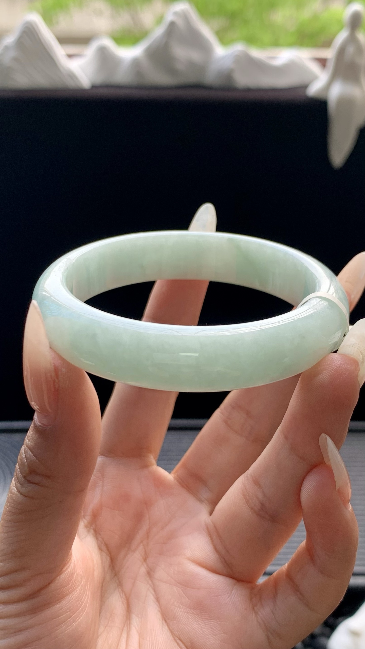 晴底正圈手镯成品 HYY-1504 尺寸：54-13-8