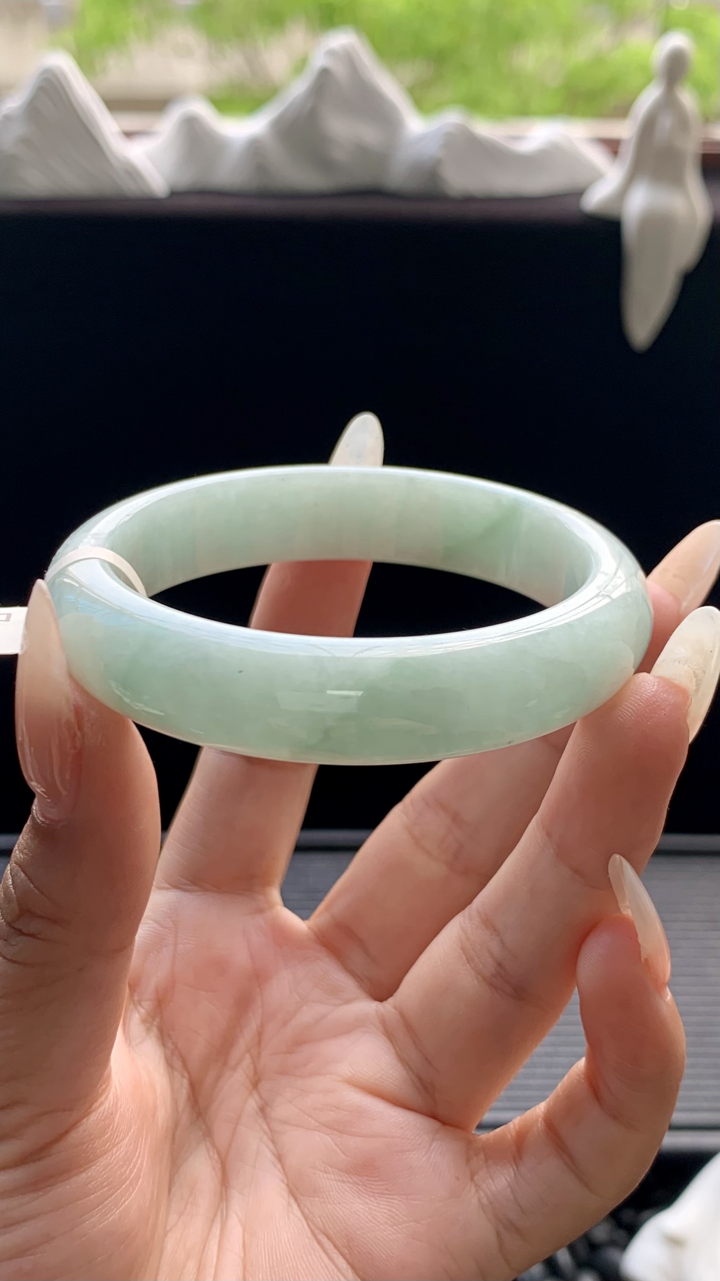 晴底正圈手镯成品 HYY-1504 尺寸：54-13-8