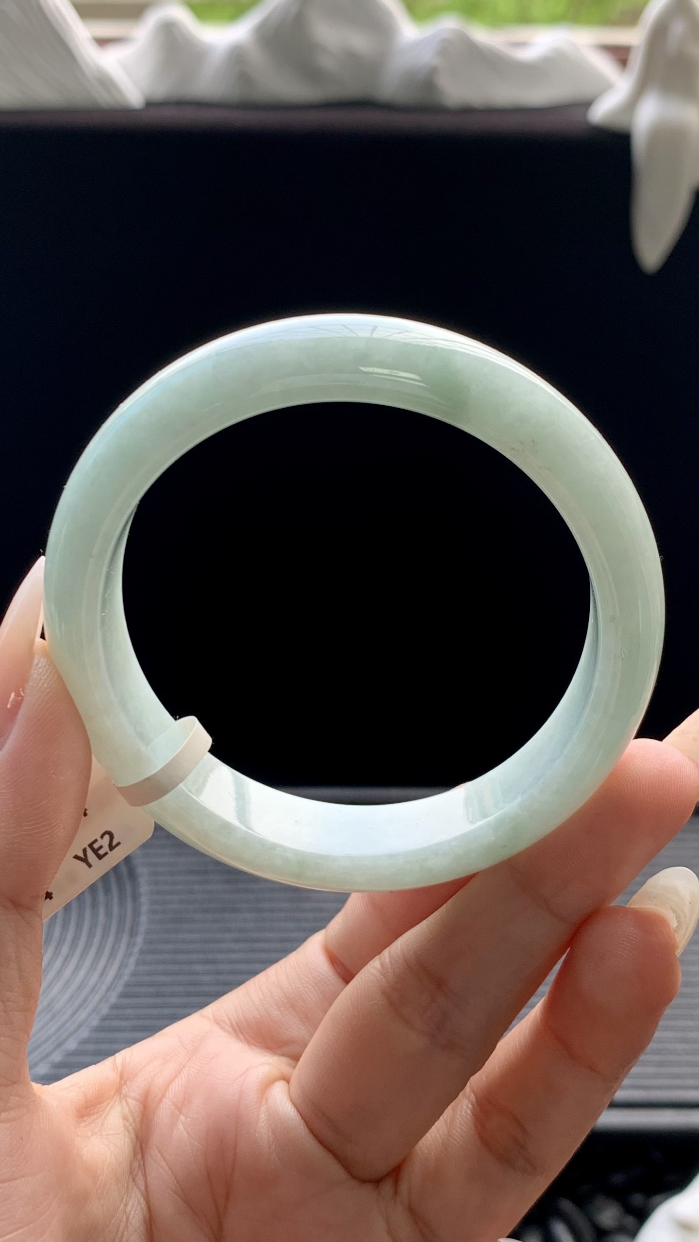 晴底正圈手镯成品 HYY-1504 尺寸：54-13-8