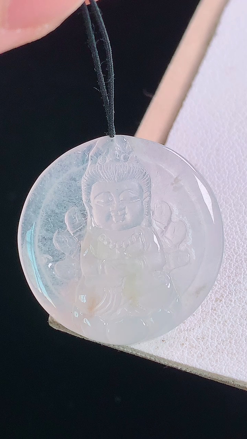️冰黄千手观音，无裂 尺寸:26.8-3.1mm 18