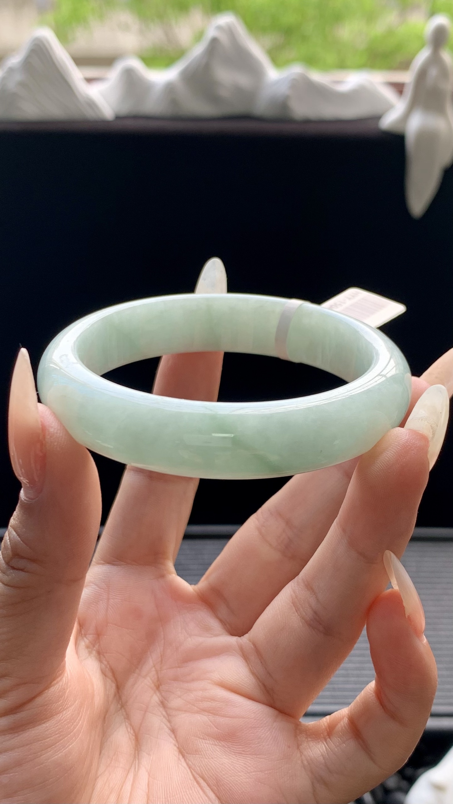 晴底正圈手镯成品 HYY-1504 尺寸：54-13-8