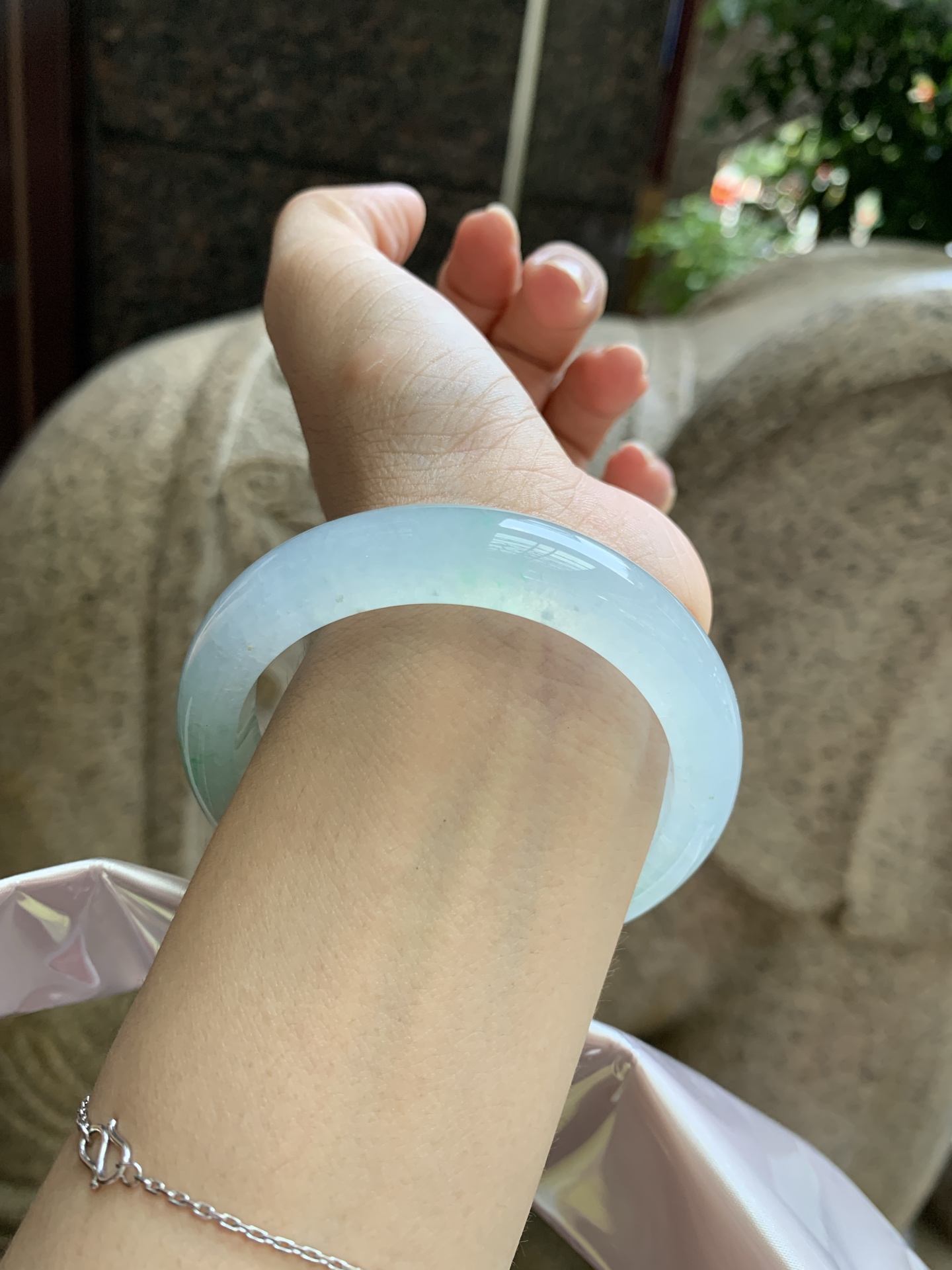 金丝绿洒金正圈 58.2-8-11.5 0921-N1645-2 无裂