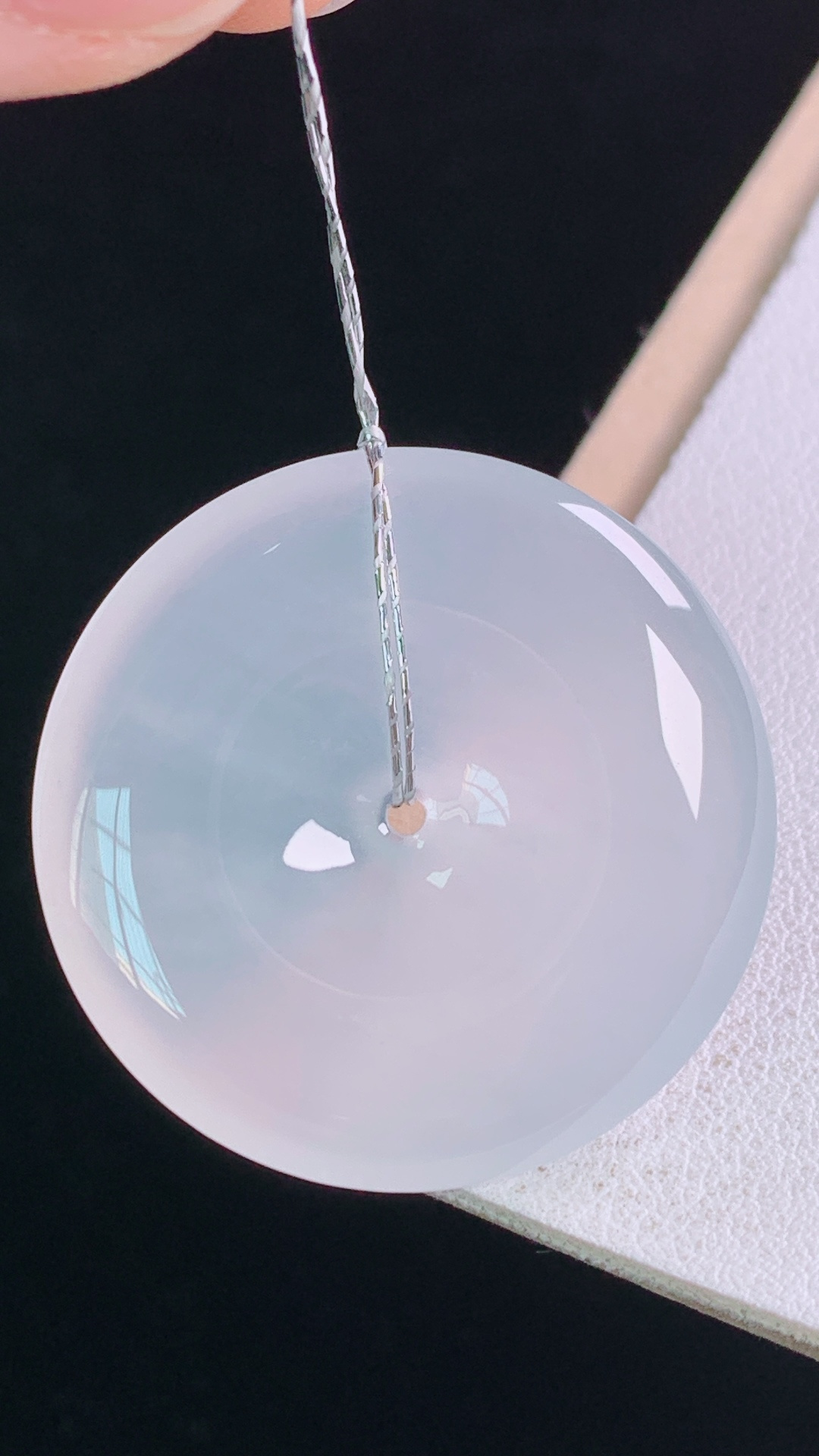 ️高品质 冰种平安扣 种水，冰透起光，无裂 尺寸:31.3-5.6mm 17