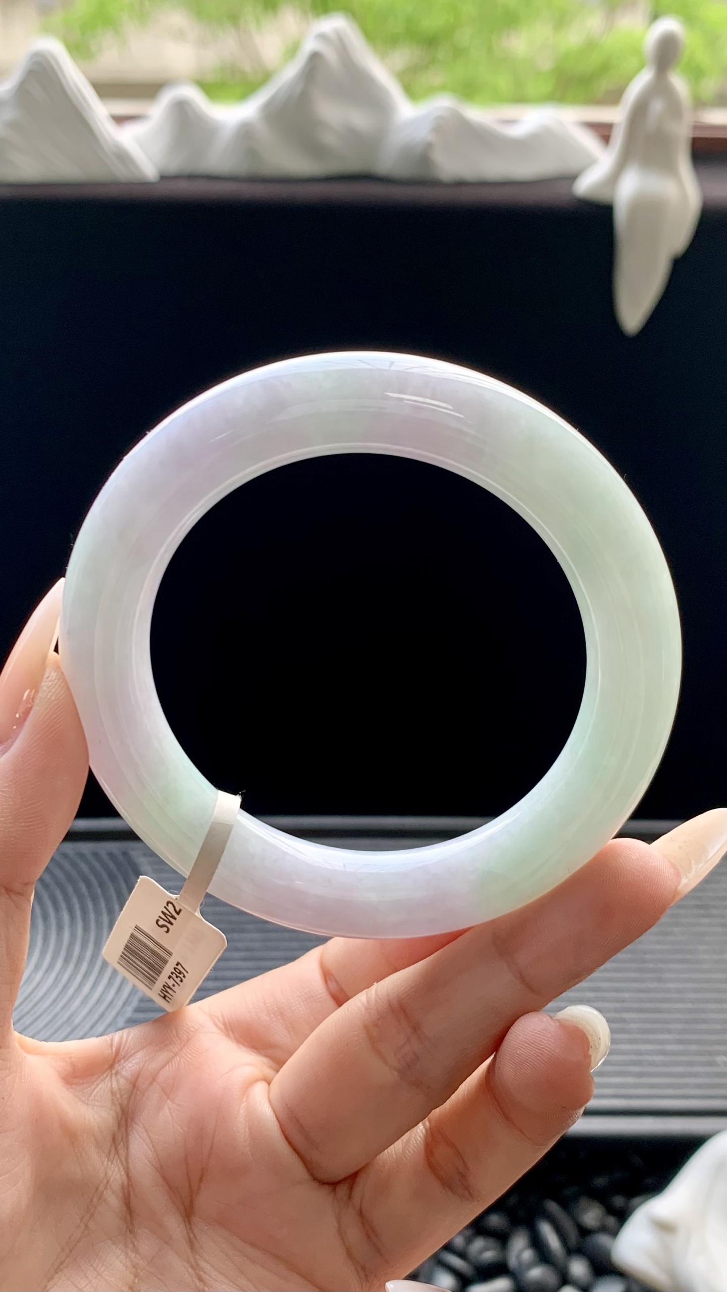 淡春彩圆条手镯成品 HYY-7397 尺寸：55-11.5-11.5