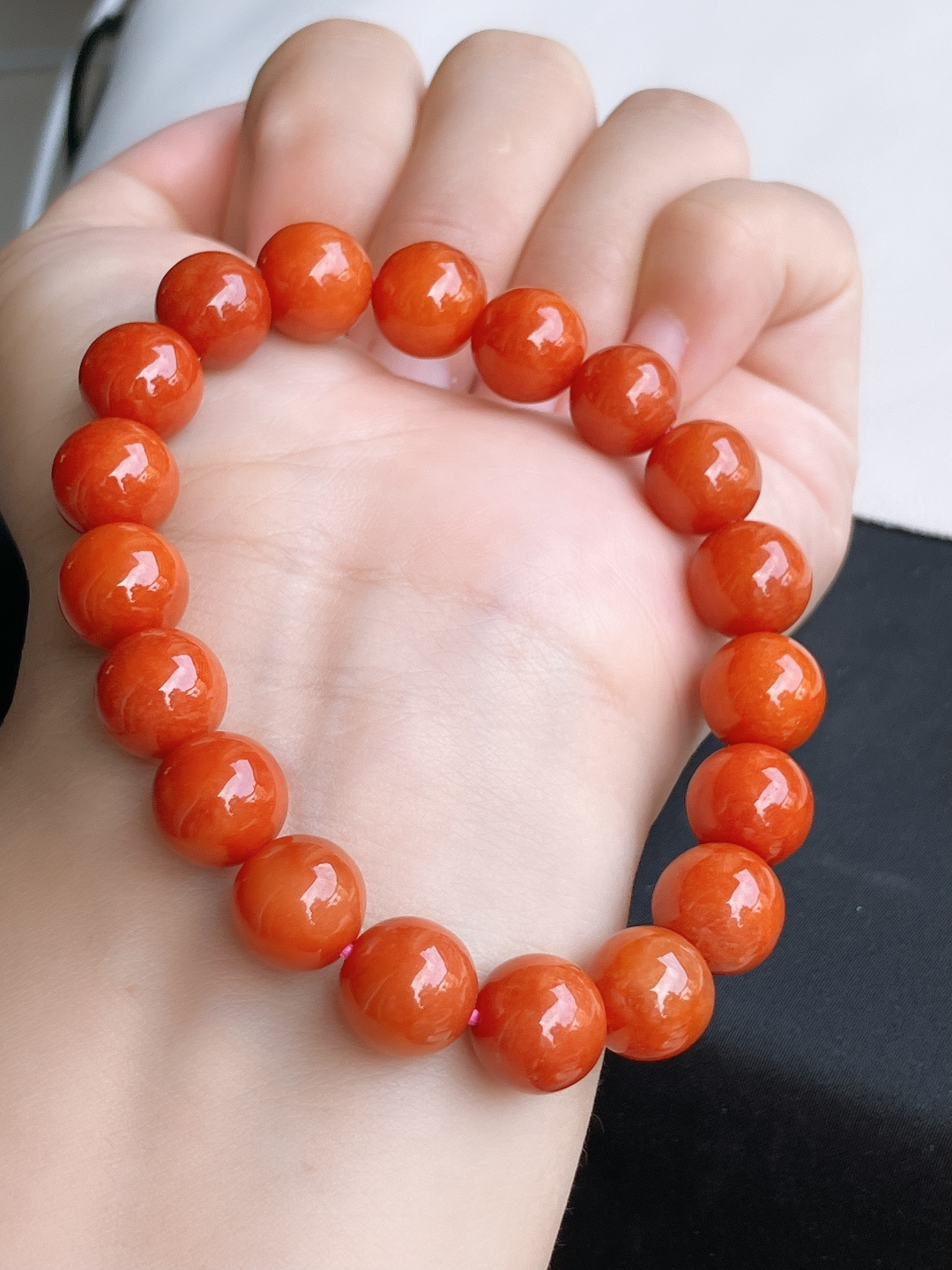️，冰红翡手串，细腻精致，尺寸11/自然光实拍