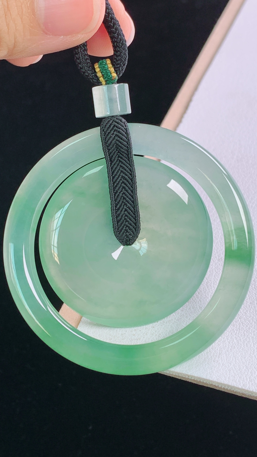 ️高品质 冰晴平安扣 种色兼备，水润清透，无裂，尺寸:50.5-5.8mm 18