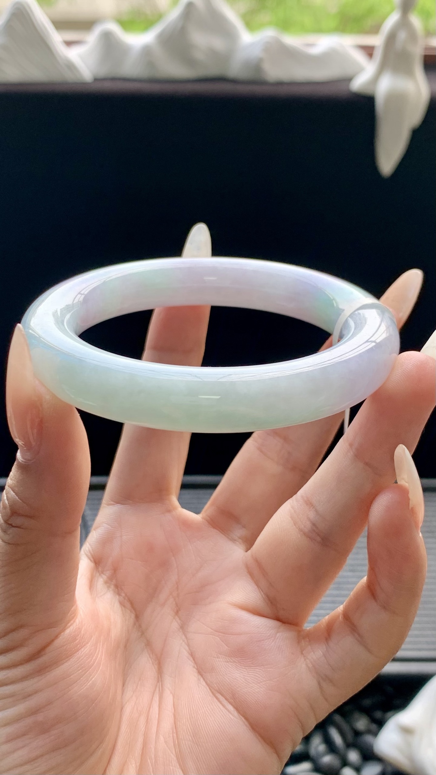 淡春彩圆条手镯成品 HYY-7397 尺寸：55-11.5-11.5