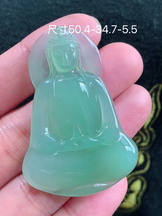 ️ 冰晴观音 老坑冰透 种老水足 水润光泽 性比高 无裂, 尺寸看图