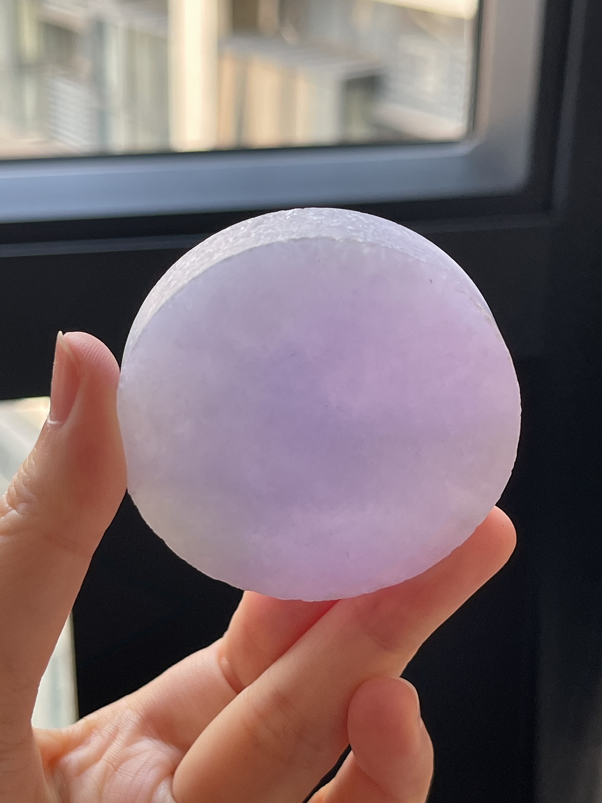 翡翠冰糯种紫罗兰镯心