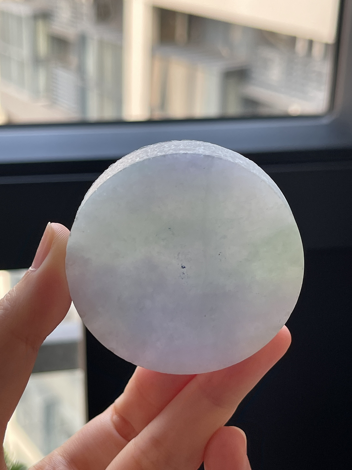 翡翠冰糯种紫罗兰镯心