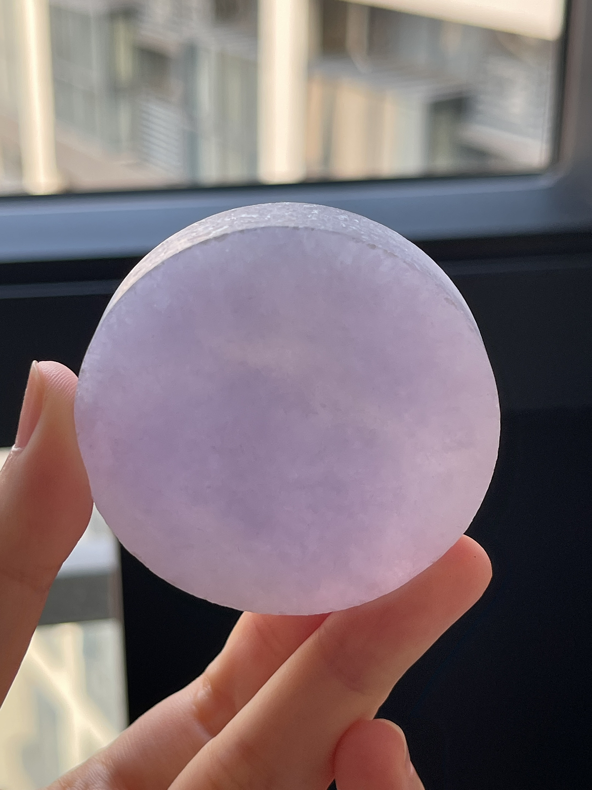 翡翠冰糯种紫罗兰镯心