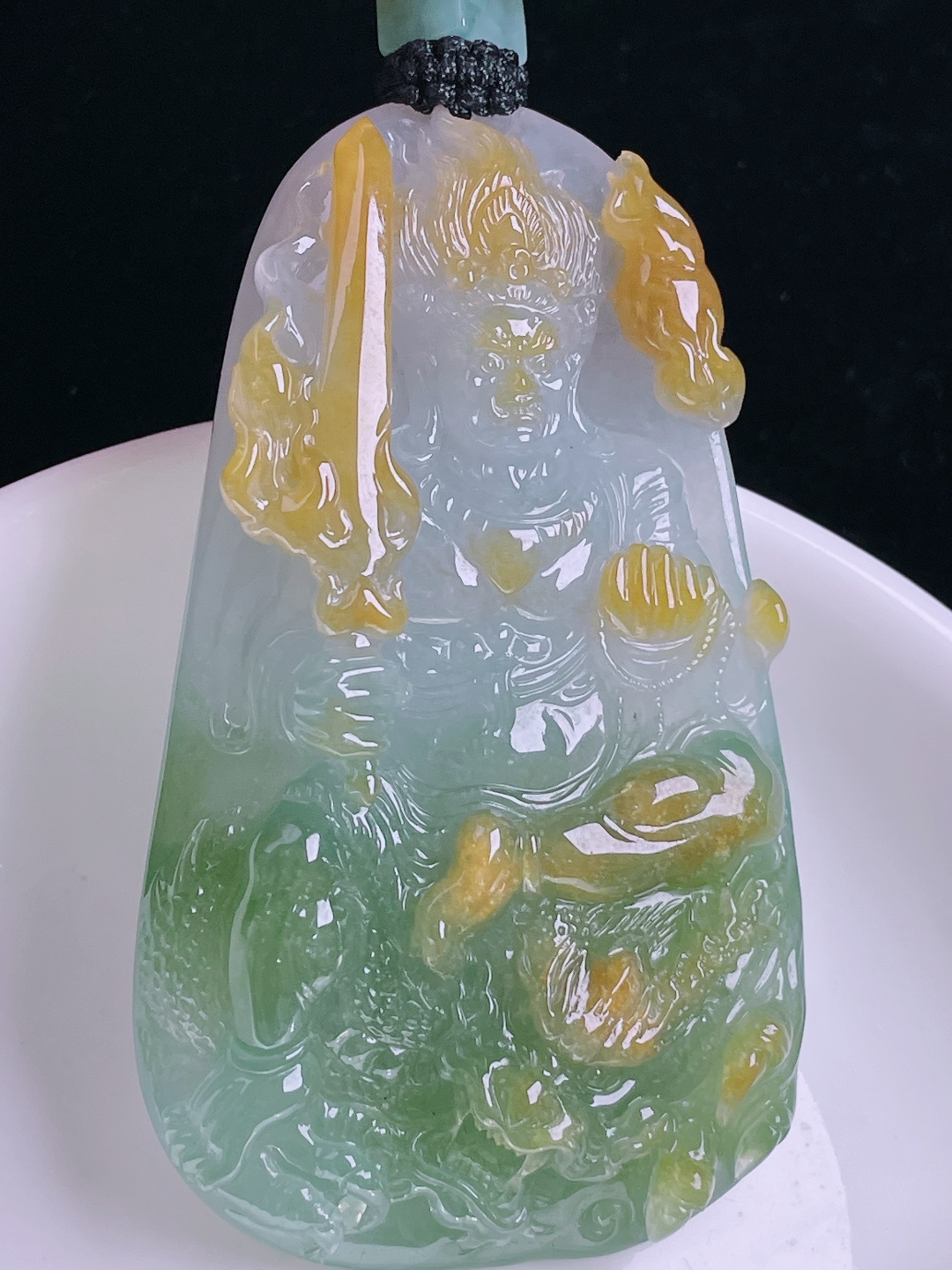 ️冰黄观音，老种起光，细底通透，尺寸：71.3/42.4/11.2mm0922