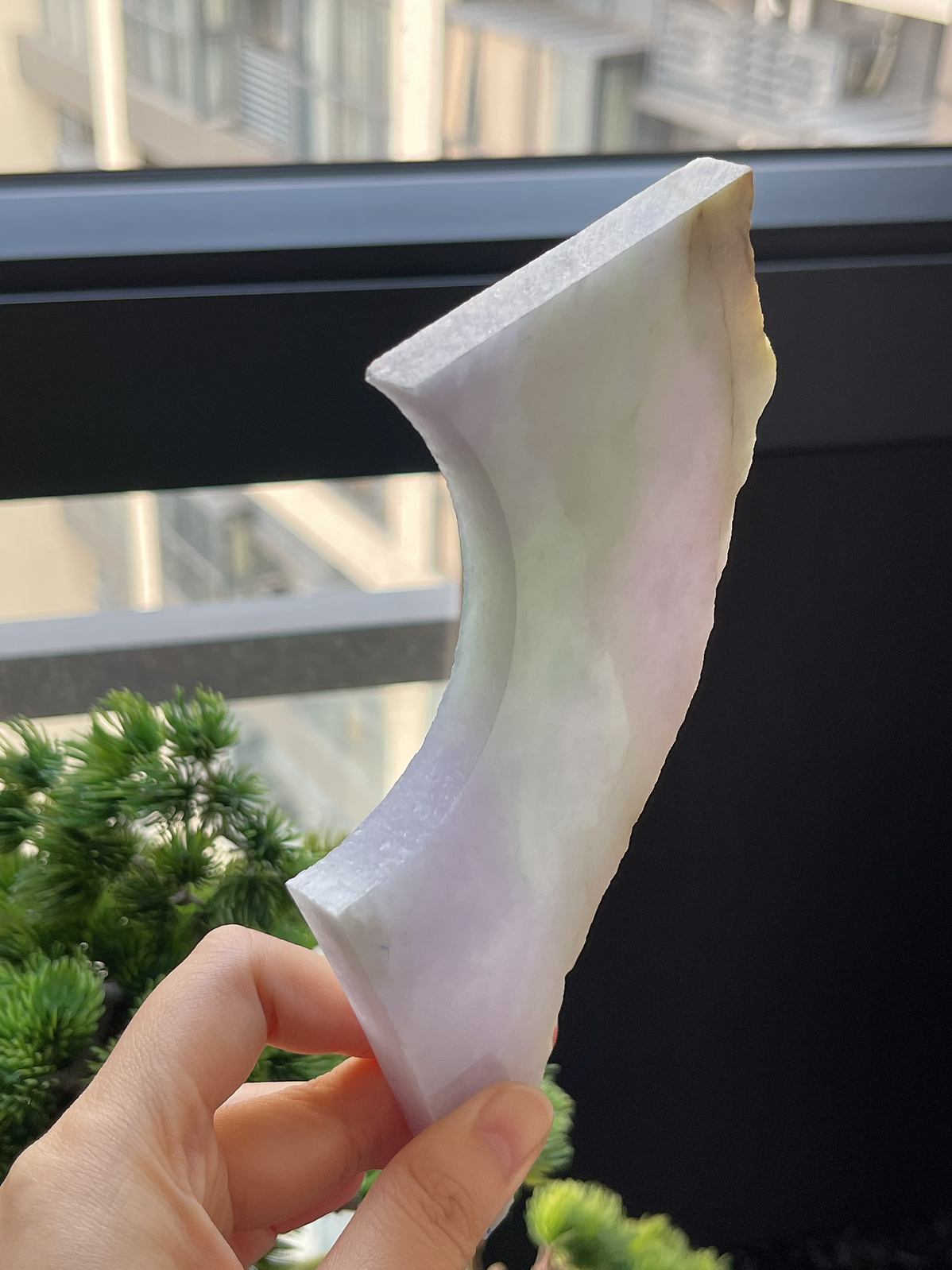 翡翠冰糯种春带彩片料