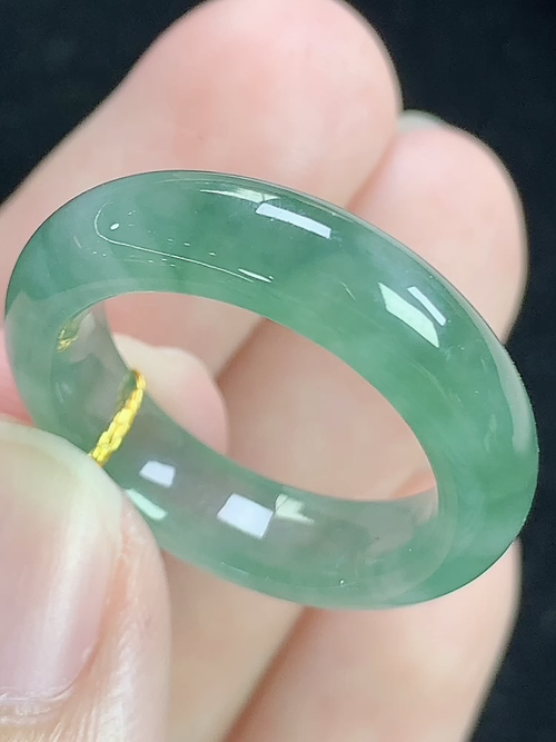 冰飘花戒指，无裂，内径尺寸17.7-5.9-4.0mm，15号手寸，j22lyg