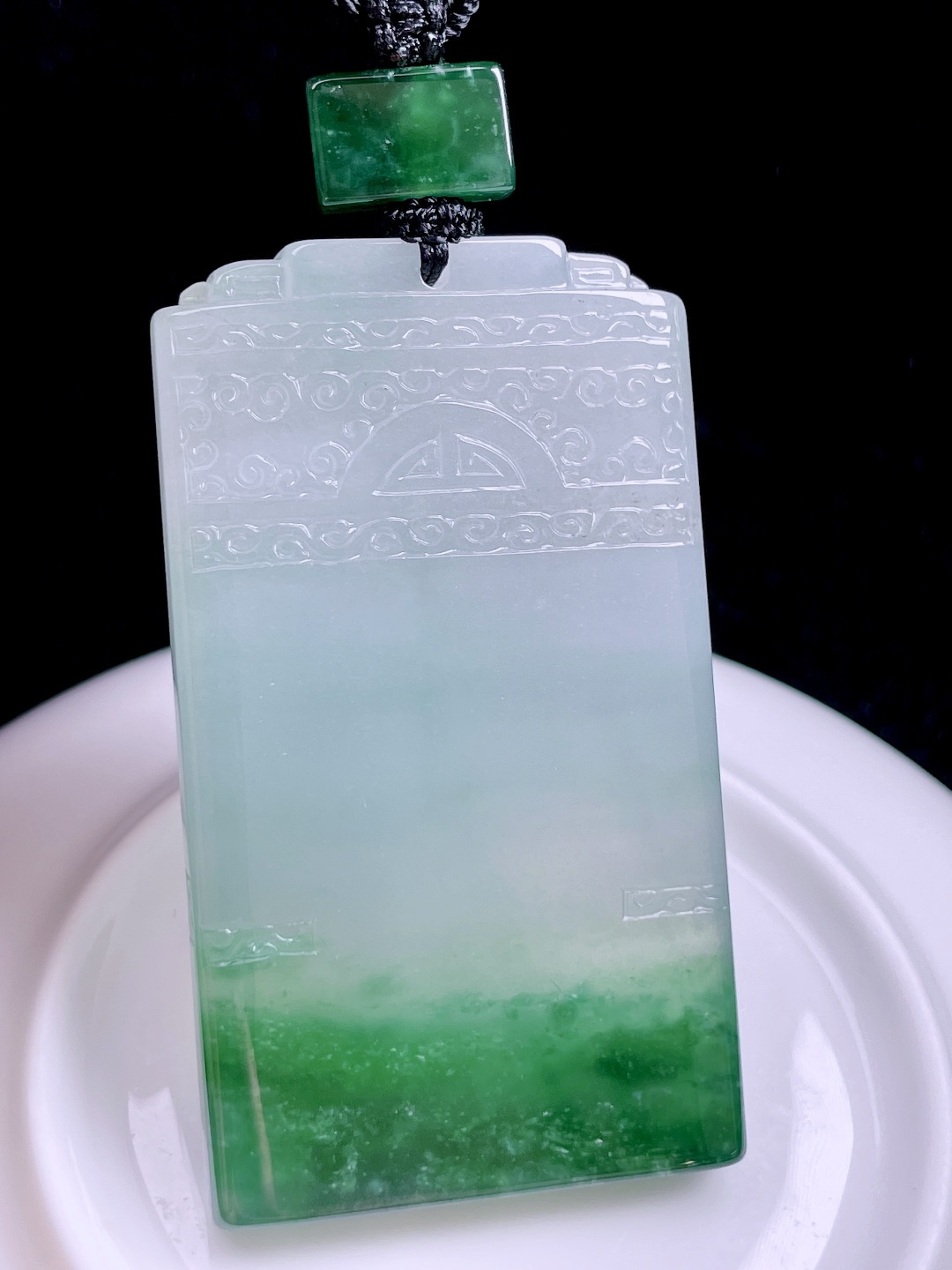 ️ 冰种飘花复古牌 飘花灵动，种老水润 尺寸：55/31.4/6