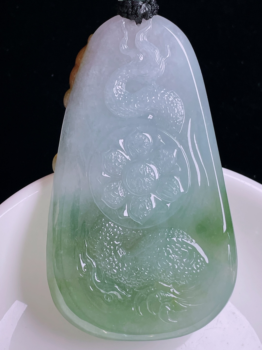 ️冰黄观音，老种起光，细底通透，尺寸：71.3/42.4/11.2mm0922